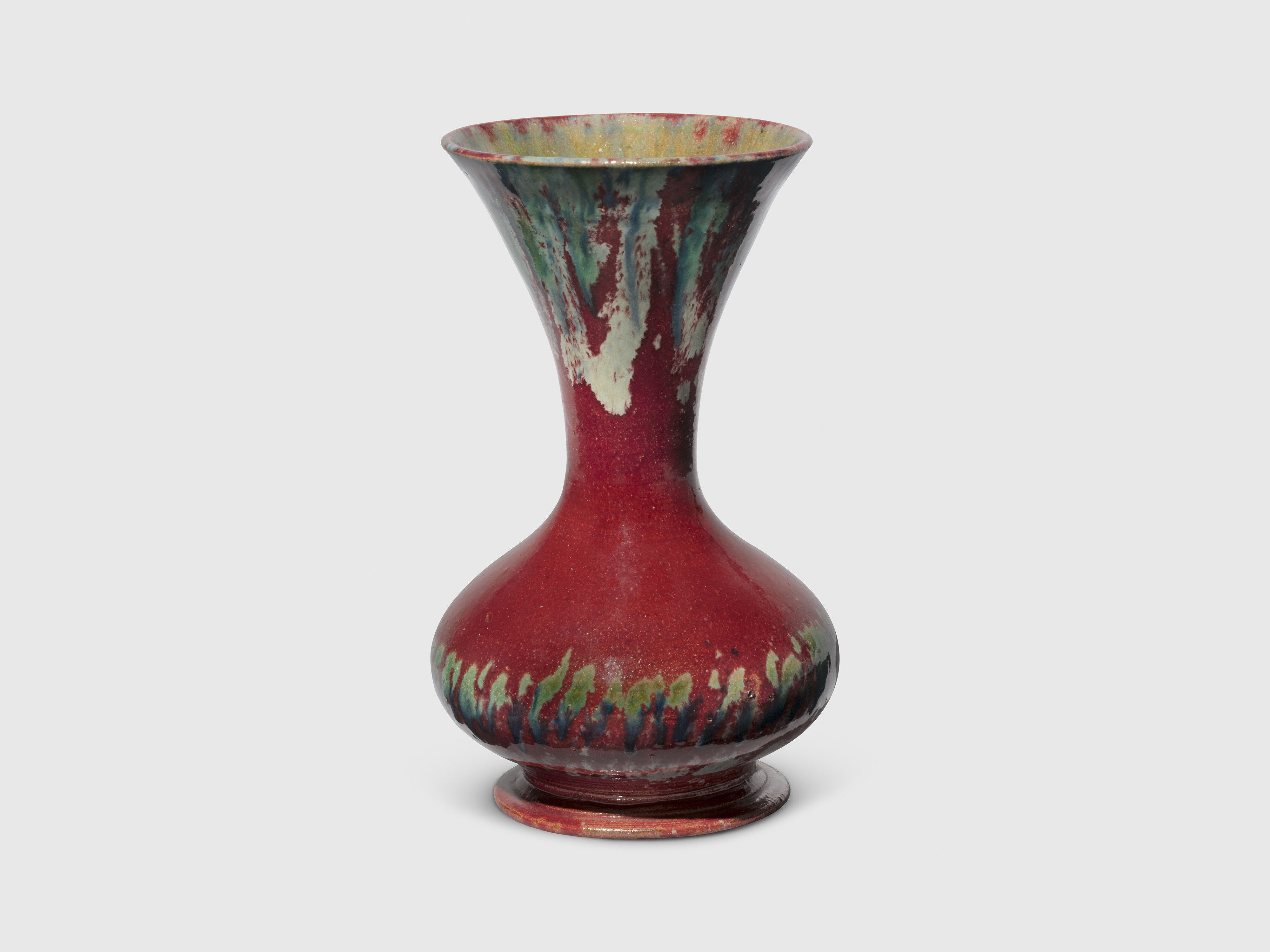 A sculpture by George Ohr, titled Vase, dated 1895 to 1896.