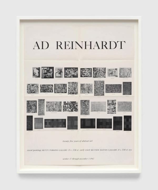 Ad Reinhardt — Ad Reinhardt Twenty-Five Years of Abstract Art announcement poster