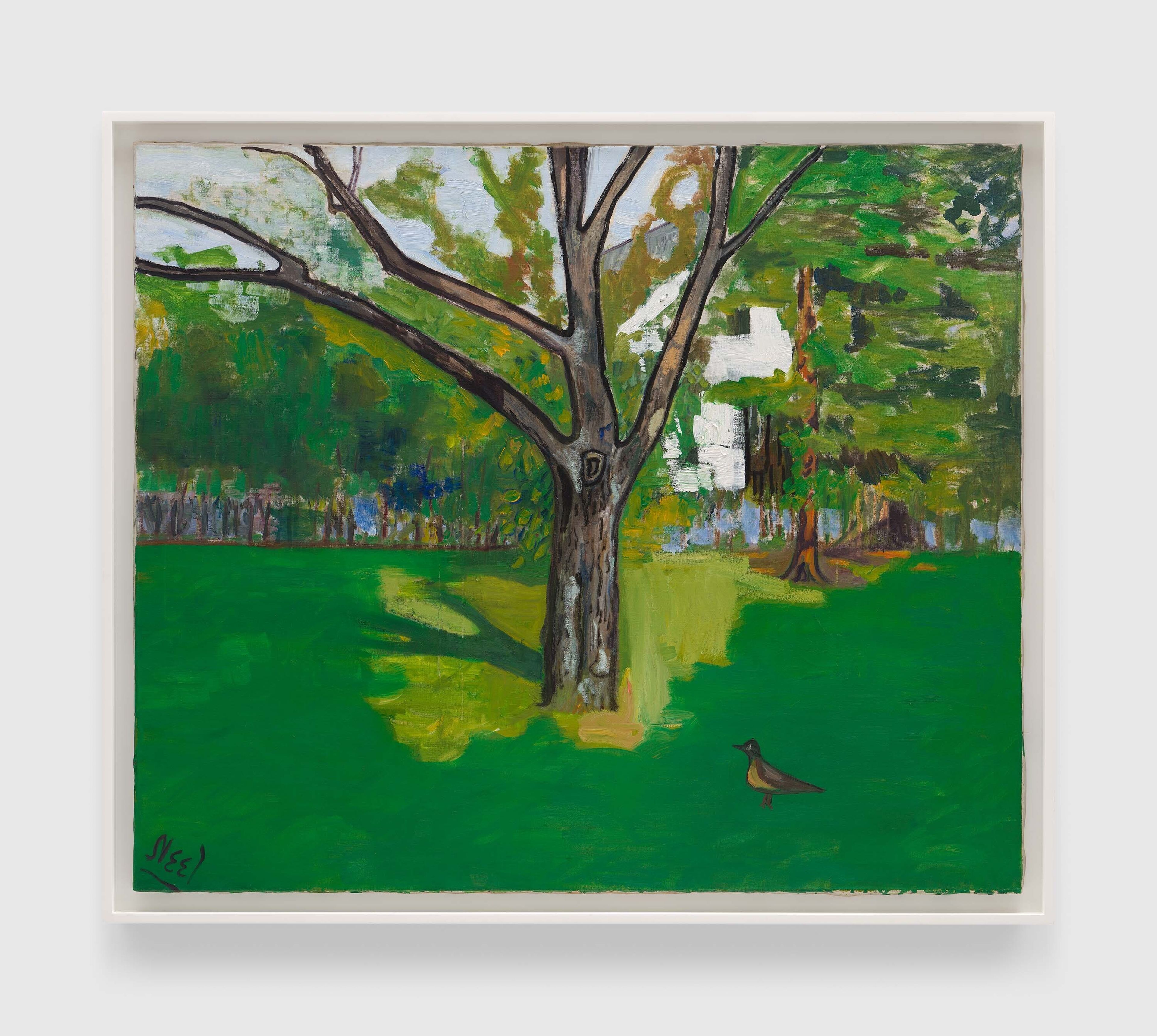 A painting by Alice Neel, titled Spring Lake, dated circa 1973.