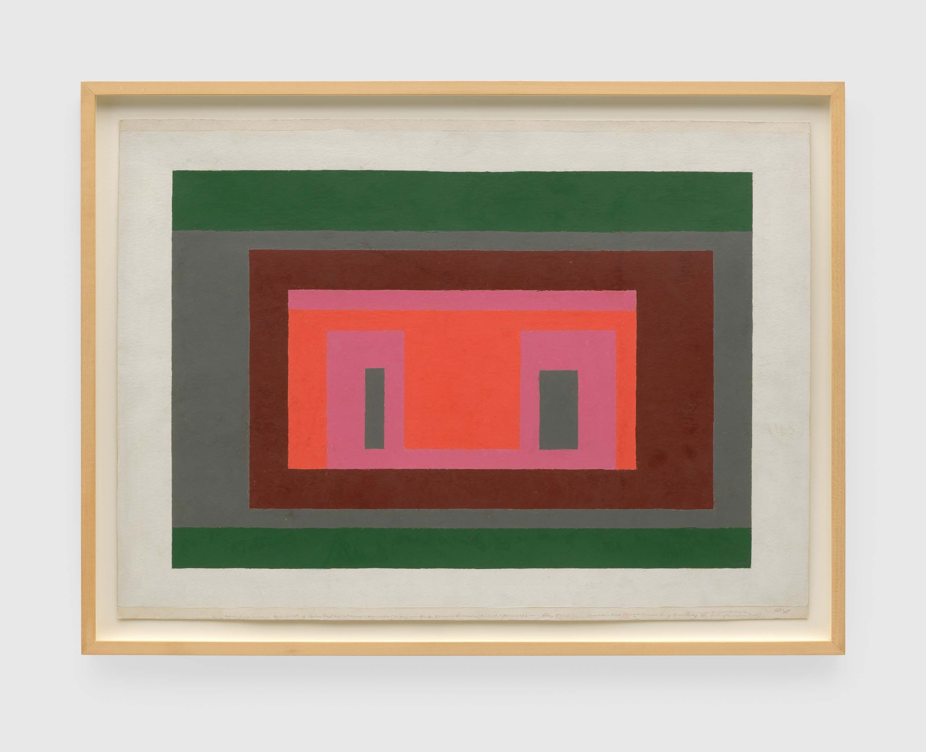 A drawing by Josef Albers, titled Variant/Adobe, dated 1947.
