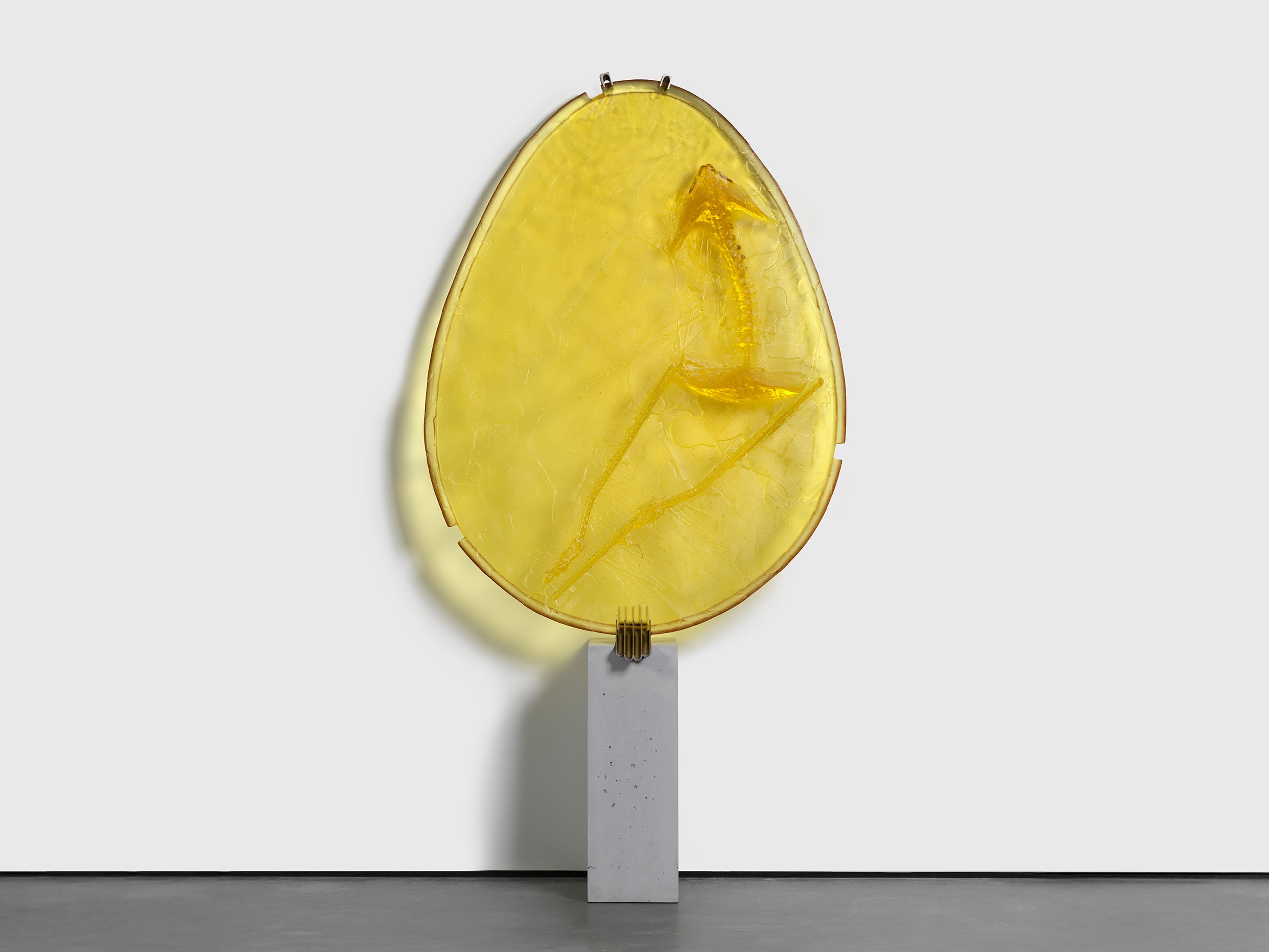 A sculpture by Andra Ursuta, titled Private Dancer (Gold), dated 2025.