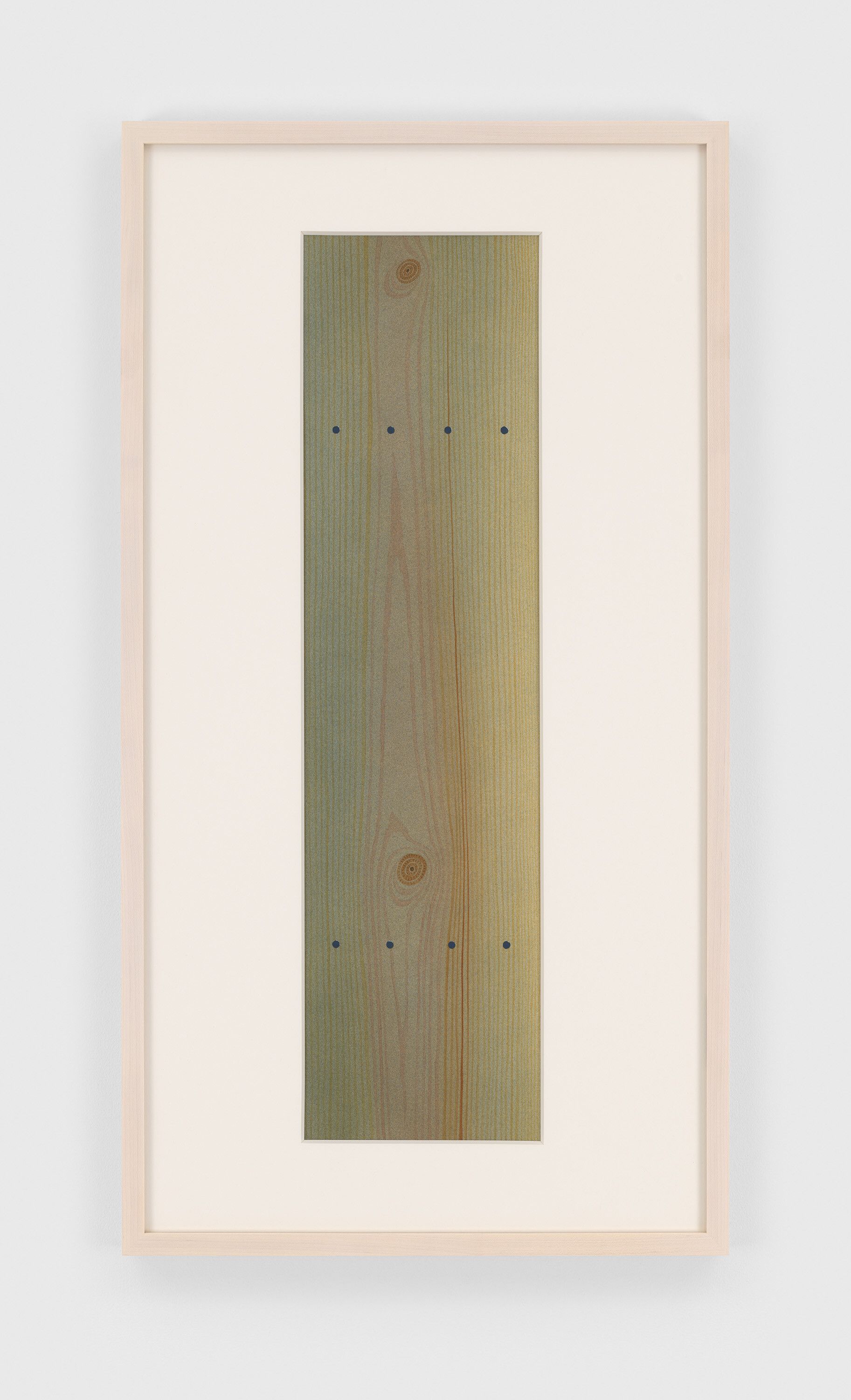 A painting by Ching Ho Cheng, titled Untitled (Green Wood Grain), dated 1975.