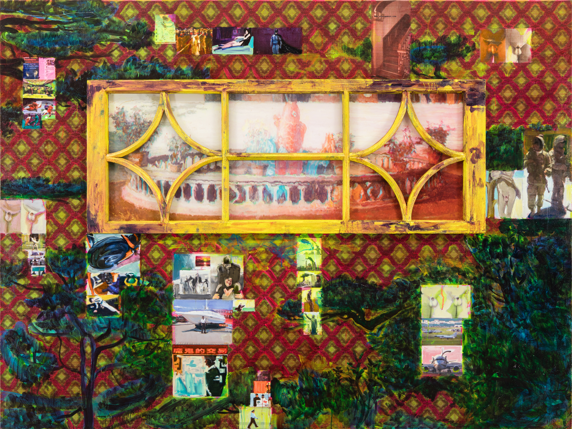 A painting by Li Qing titled Fulcrum Movement, dated 2017