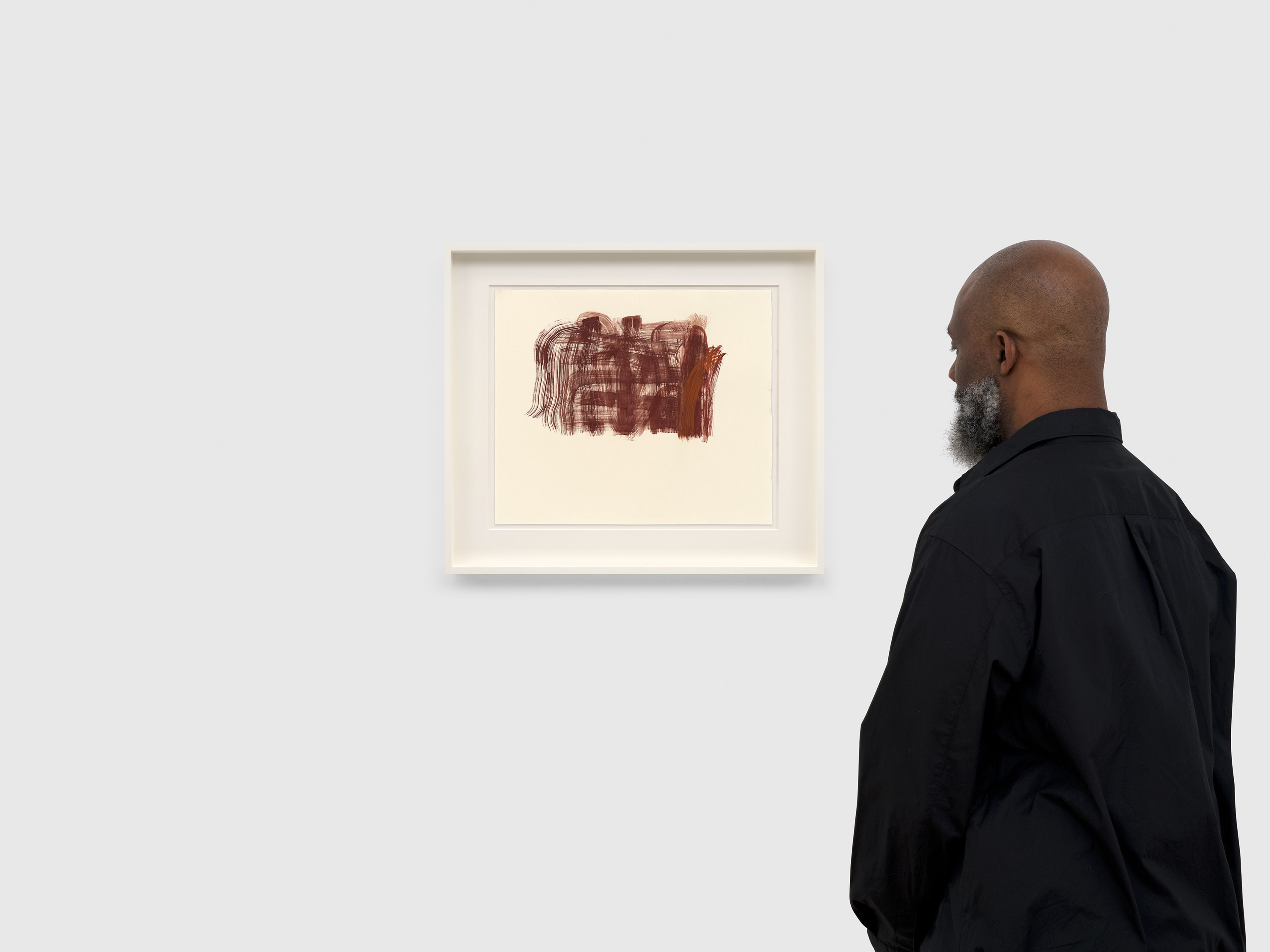 A work on paper by Suzan Frecon, titled brushwood composition 6/28/22, dated 2022.