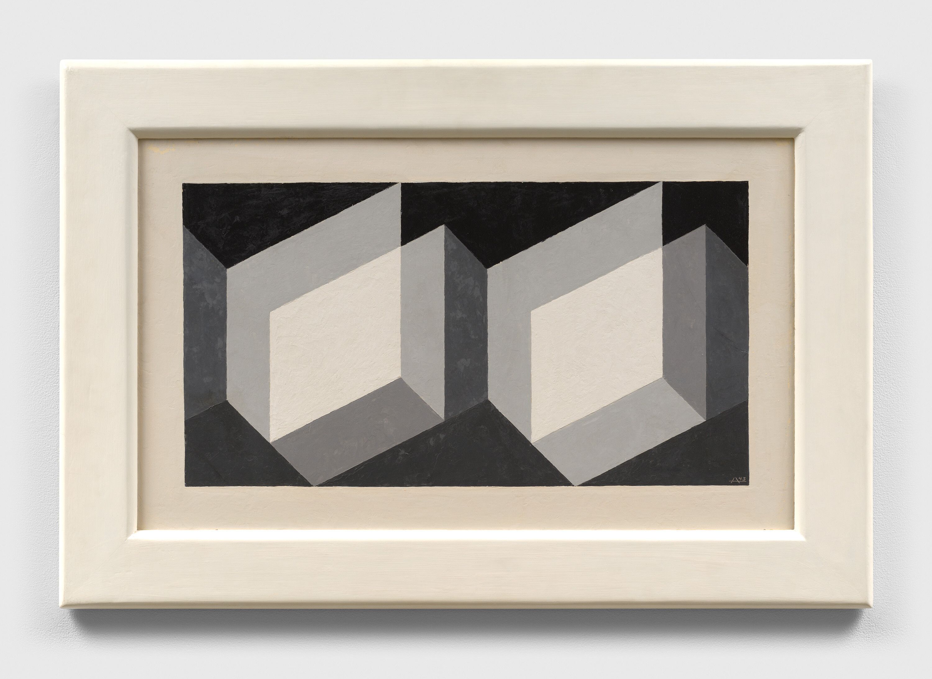 A painting by Josef Albers, titled Modified Repetition, dated 1943.