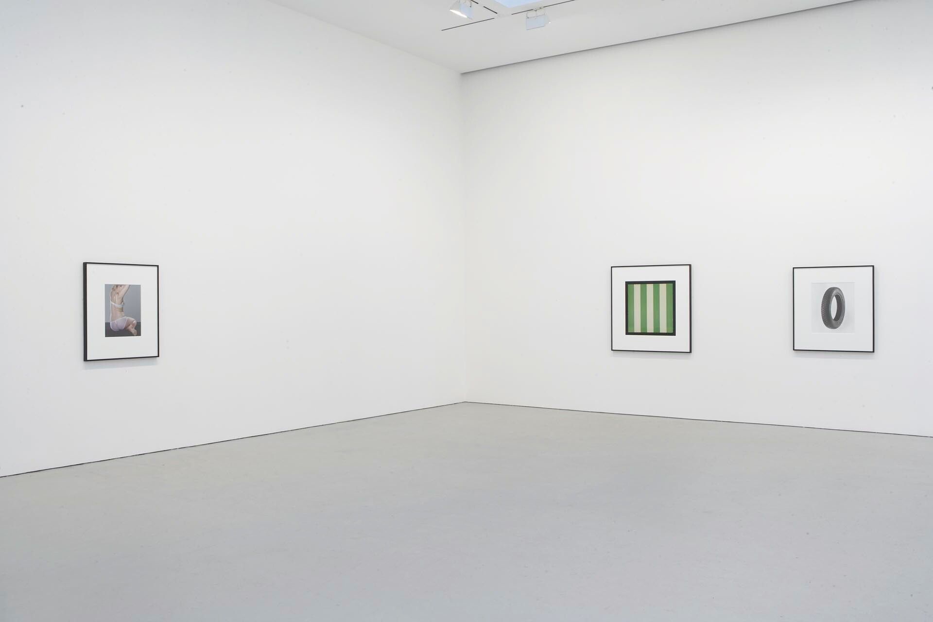 Installation view of the exhibition, For Example: Dix Huits Leçons Sur La Société Industrielle, at David Zwirner in New York, dated 2008.