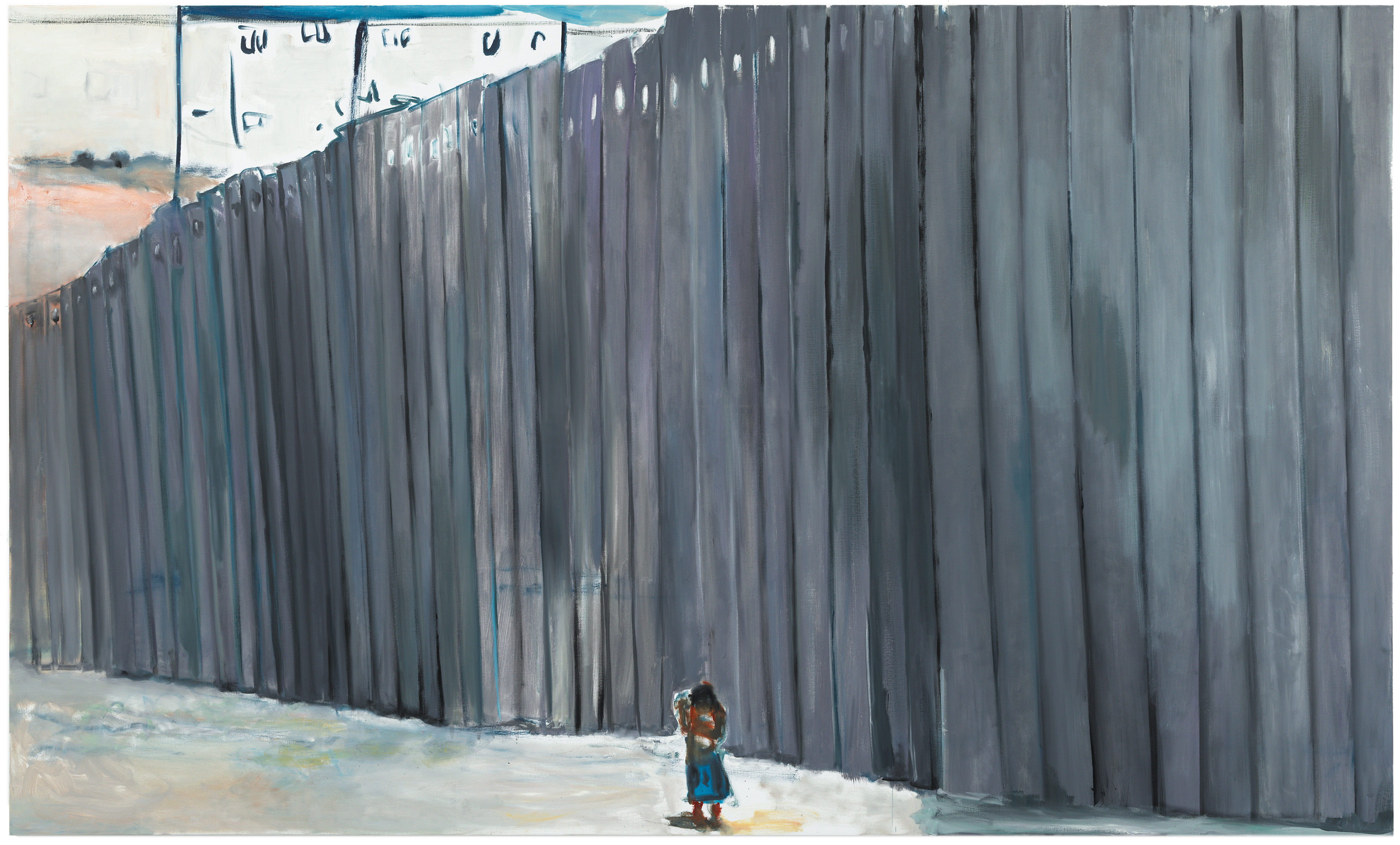 A painting by Marlene Dumas, titled Figure in a Landscape, dated 2010.