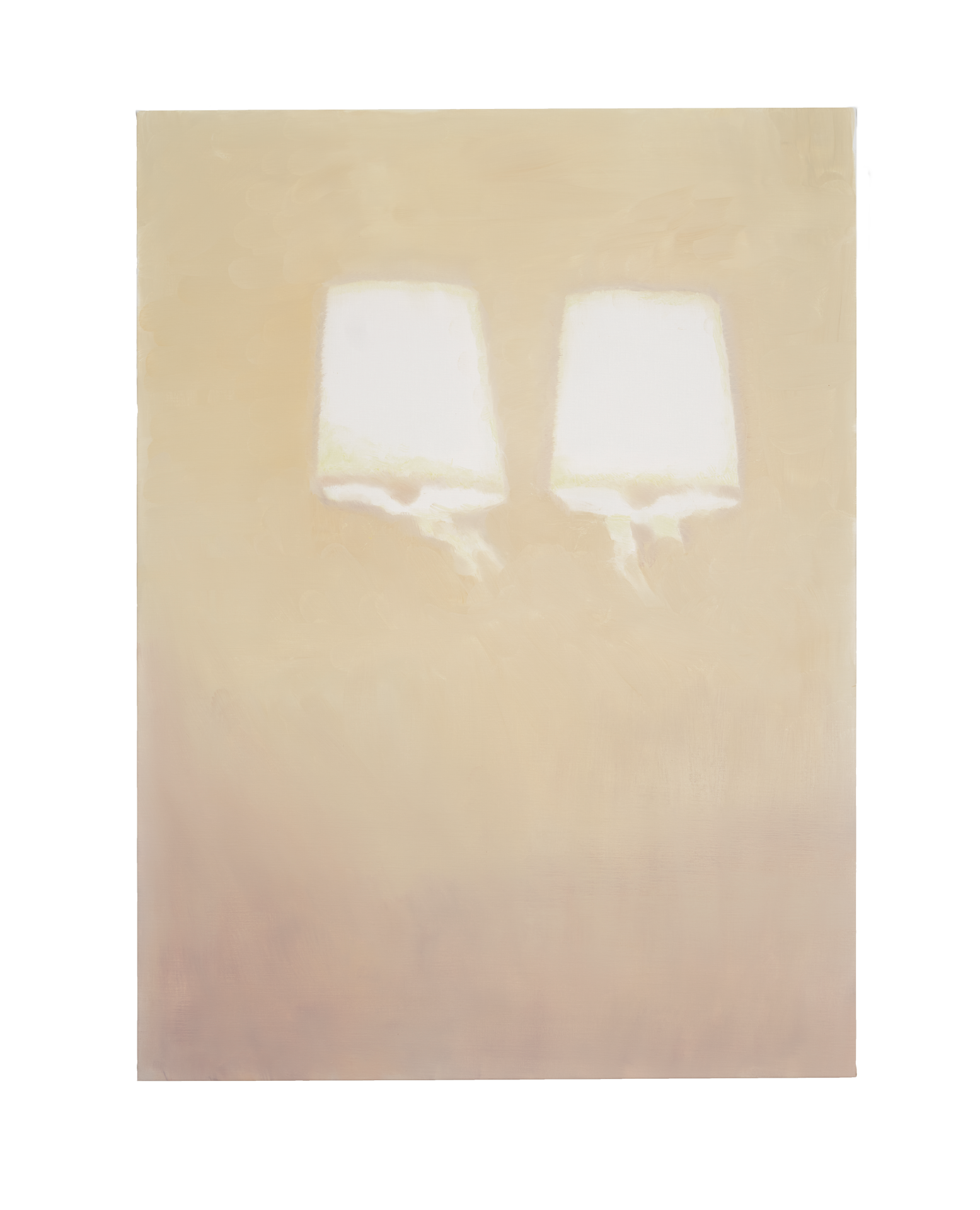 A painting by Luc Tuymans titled Hotel, dated 2019.