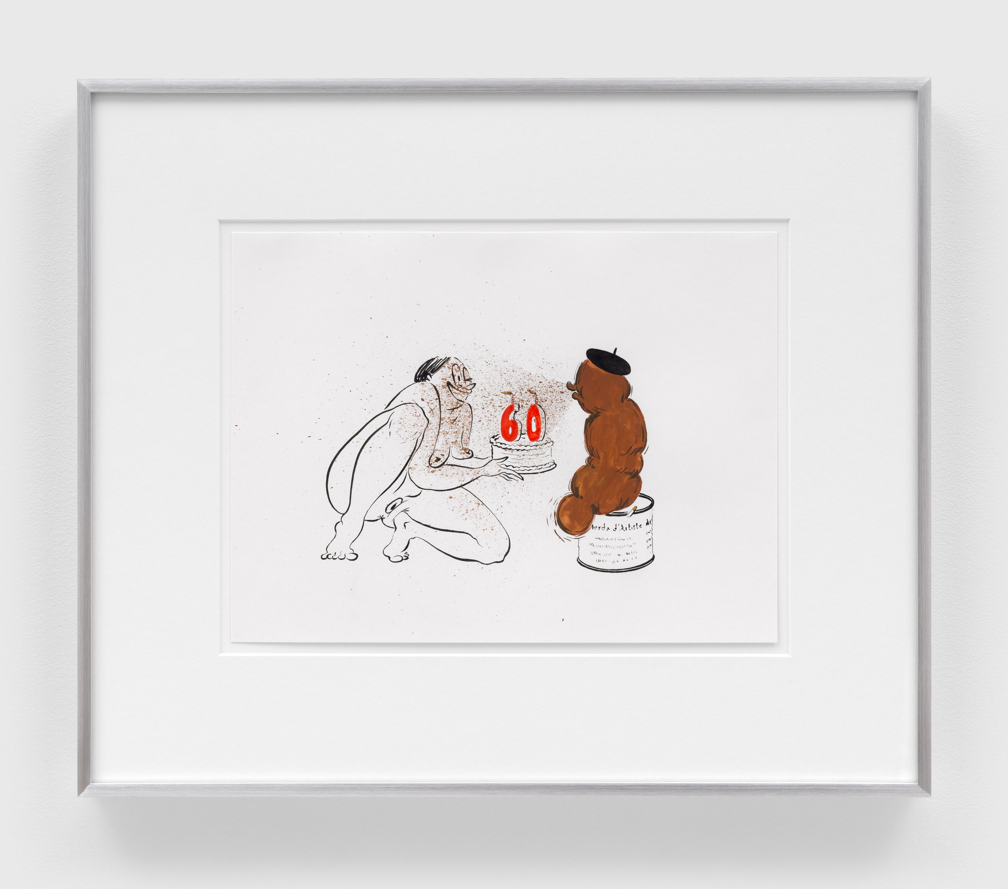 A mixed media artwork by Ebecho Muslimova, titled Fatebe 60° Anniversario, dated 2021.