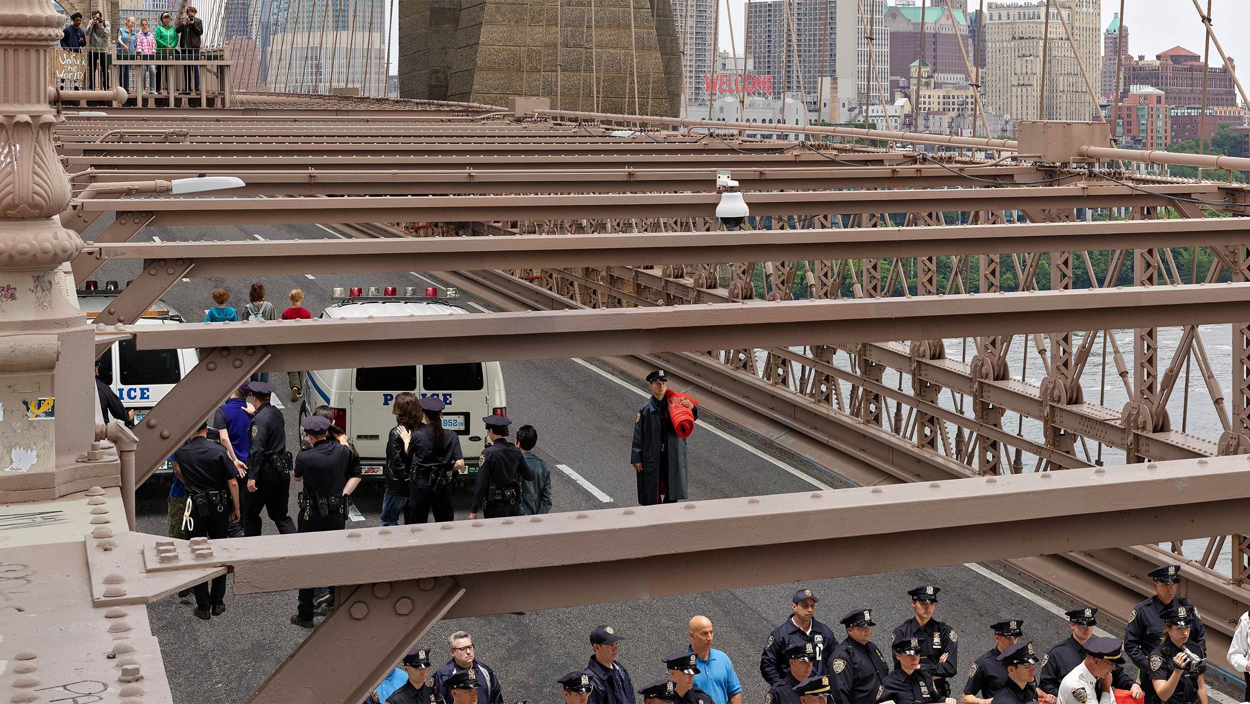 A detail of a photograph by Stan Douglas, titled New York City, 2011-10-01, dated 2021