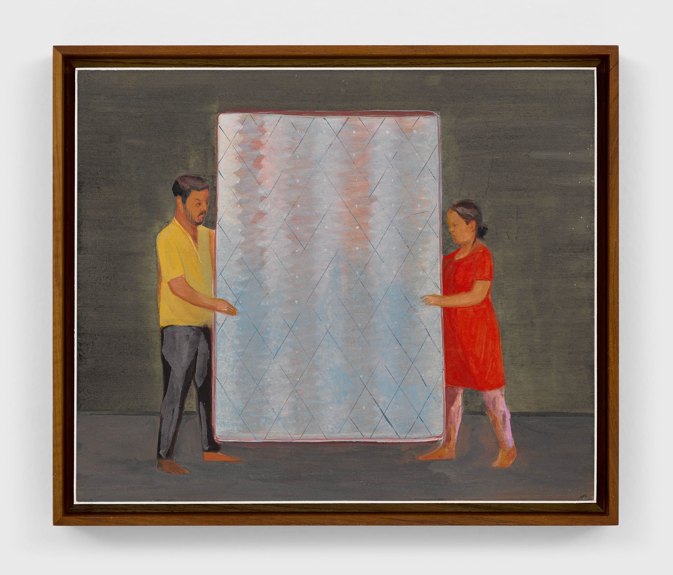A casein on board artwork by Mahesh Baliga, titled Anniversary, dated 2022.