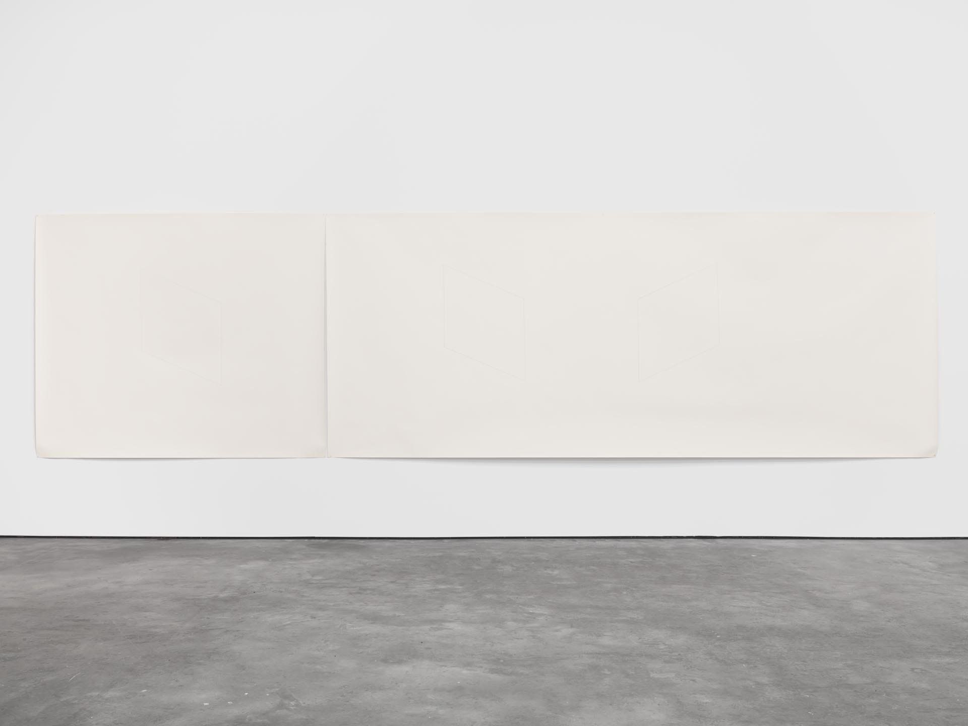 Installation view of the exhibition Palermo: Works 1973 to 1976, at David Zwirner in New York, dated 2015.