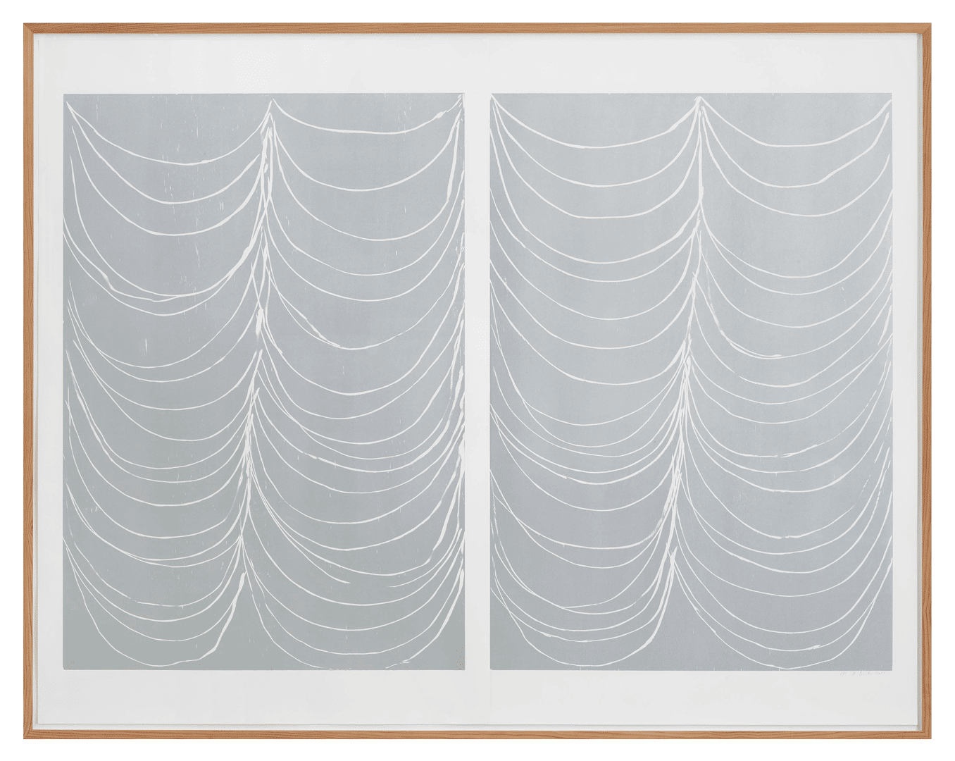 A print by Andrea Büttner titled Curtain, dated 2015.
