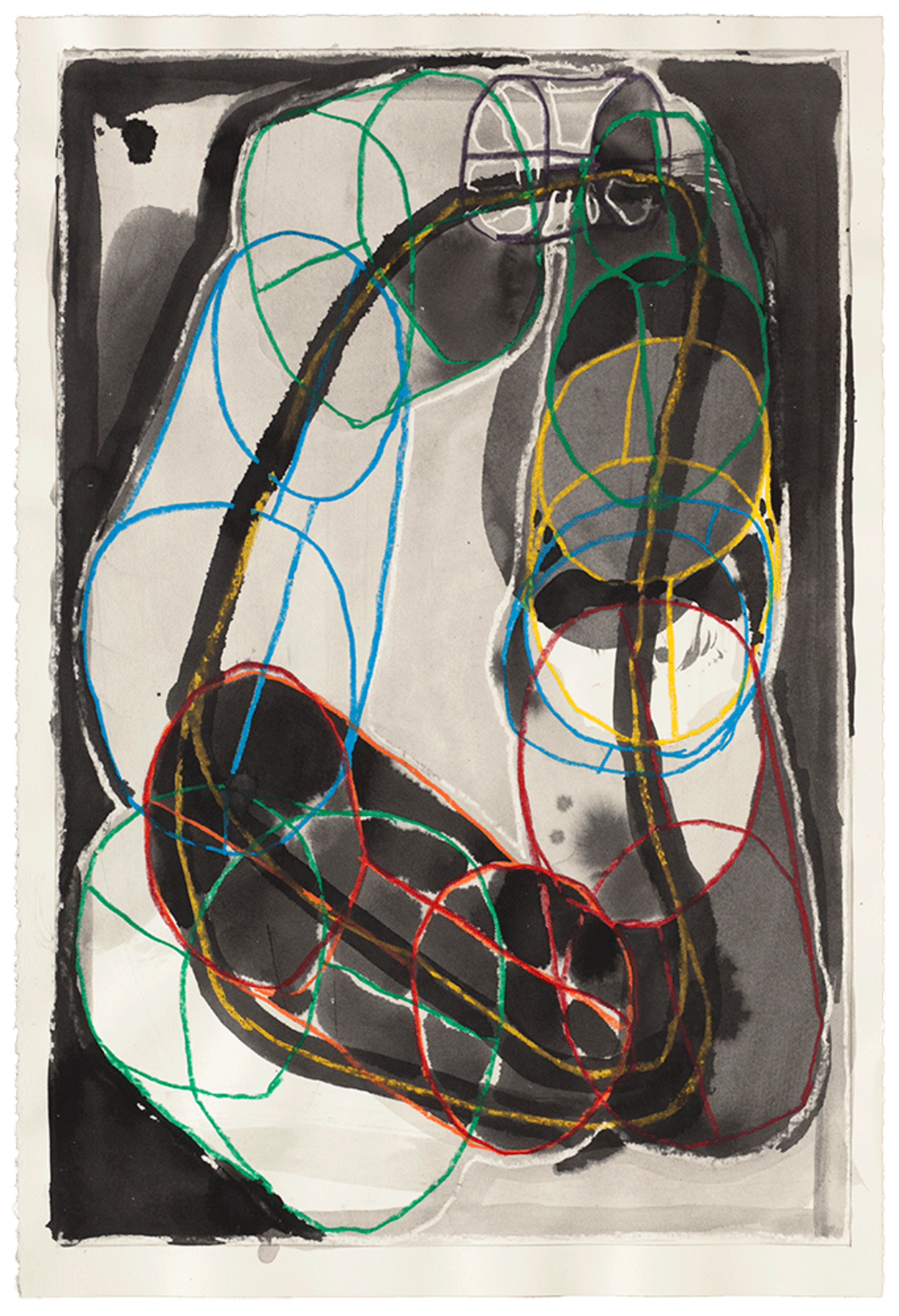 A mixed media work on paper by Al Taylor, titled Untitled (Full Gospel Neckless), dated 1997.