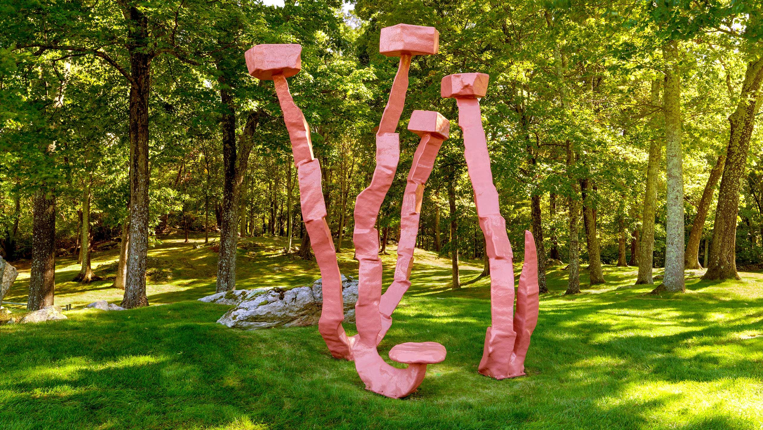 A sculpture by Franz West, titled Stonehenge, dated 2011.