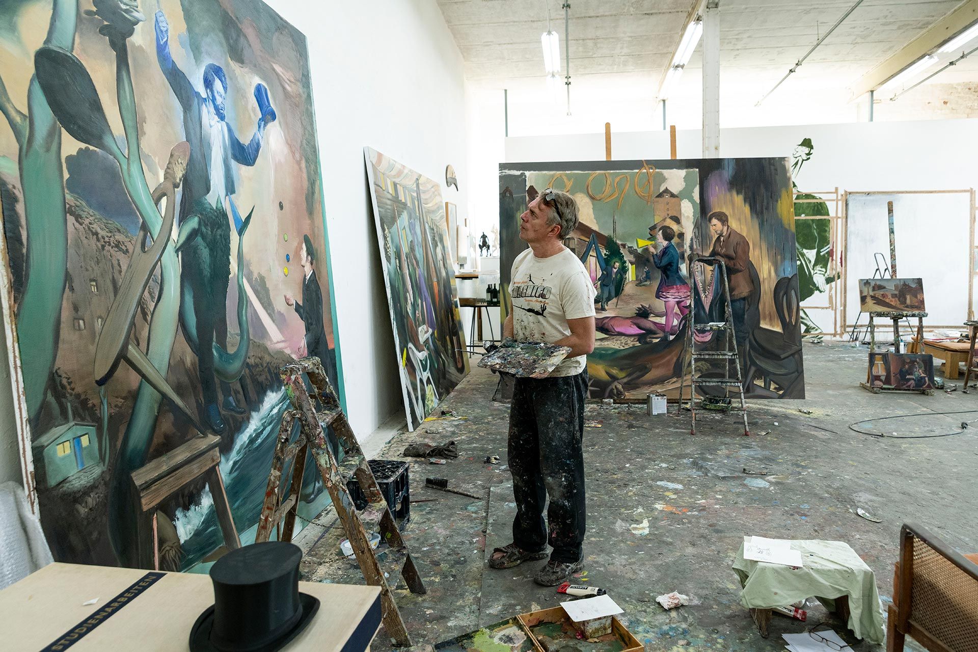 Neo Rauch in his studio
