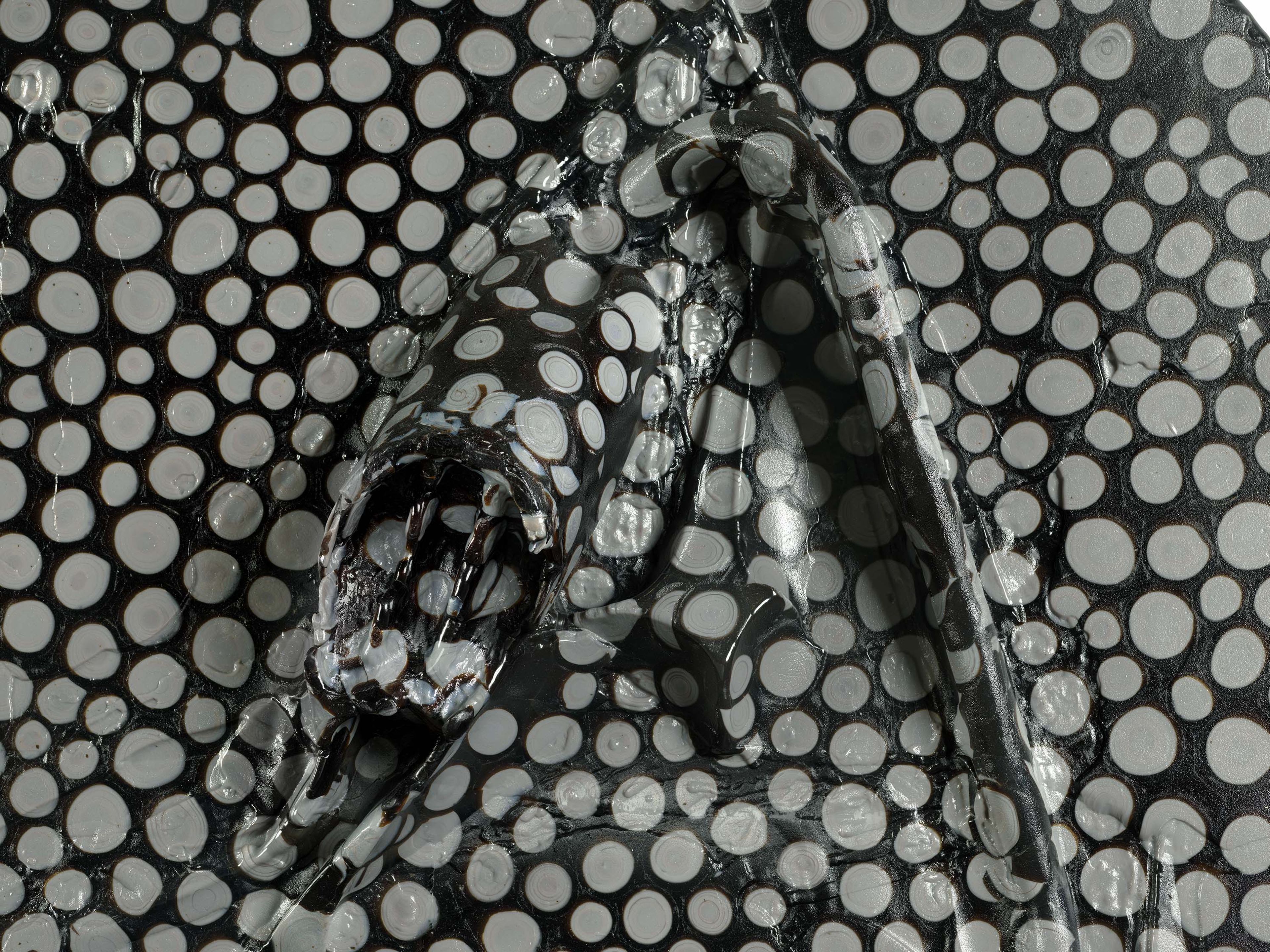 A detail from a sculpture by Andra Ursuta, titled Private Dancer (Grey Mince), dated 2025.