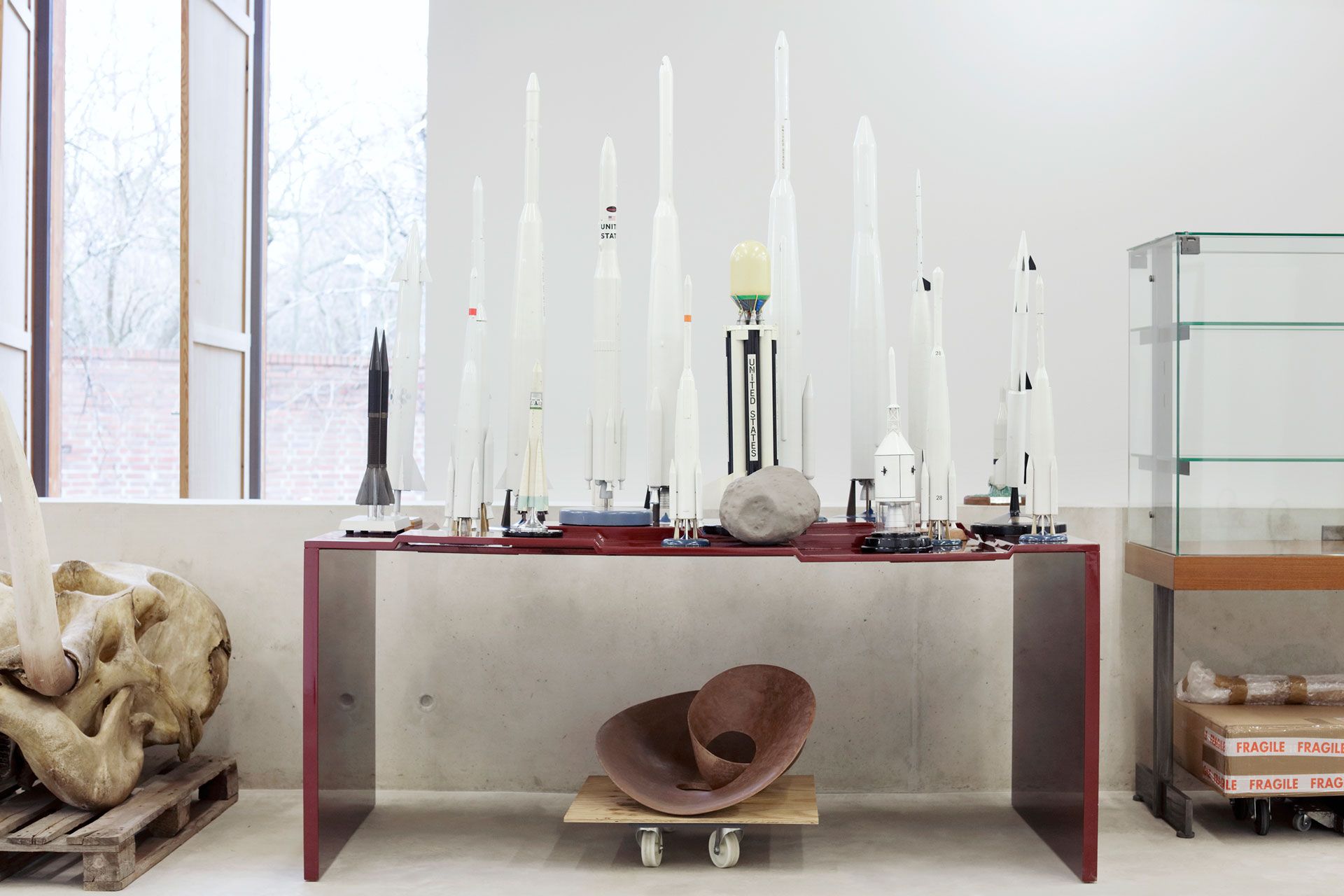 A photograph of Thomas Ruff's studio, dated 2020. Photo by Juergen Staack