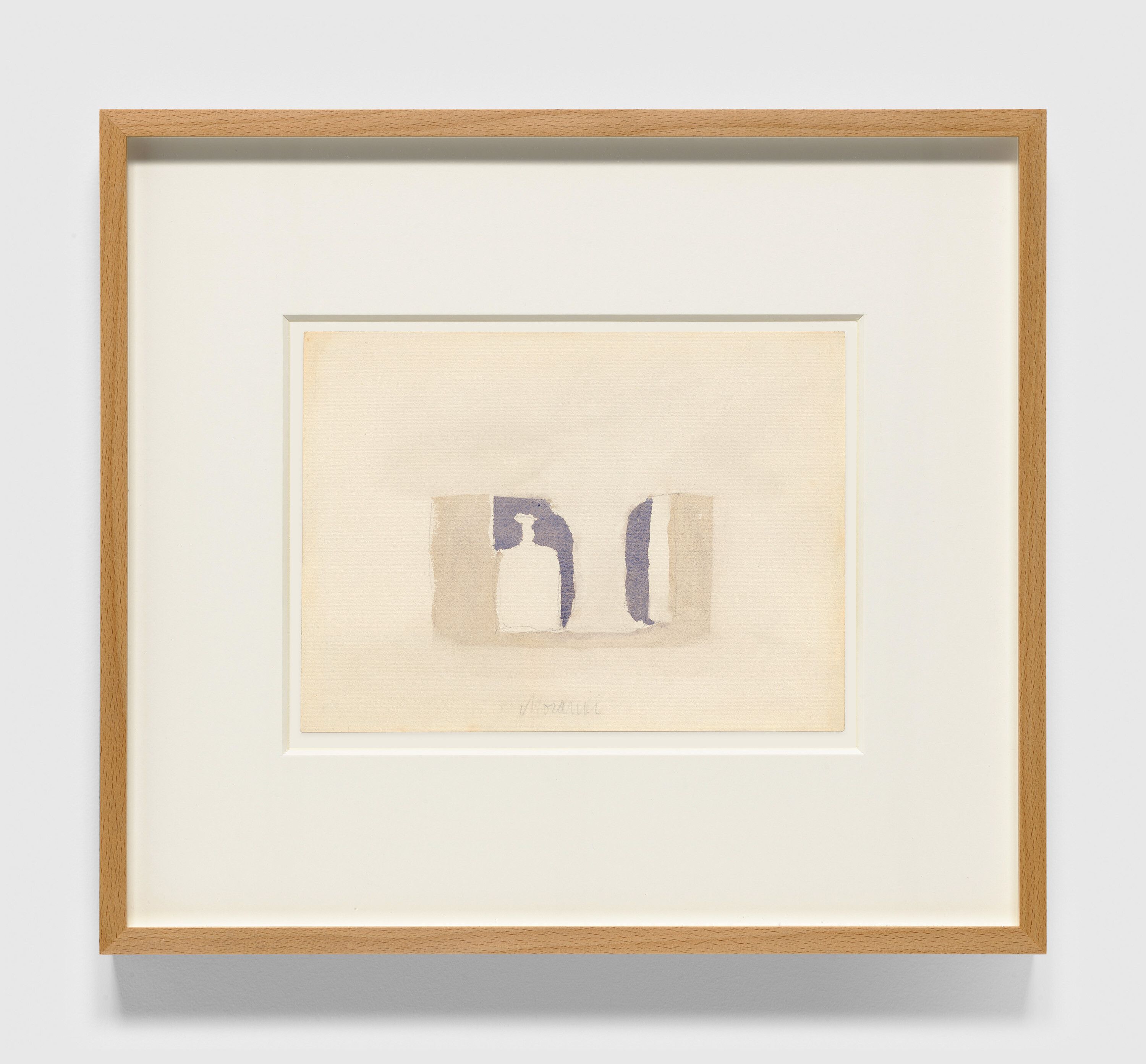 A work on paper by Giorgio Morandi, titled Natura morta (Still Life), dated 1962.