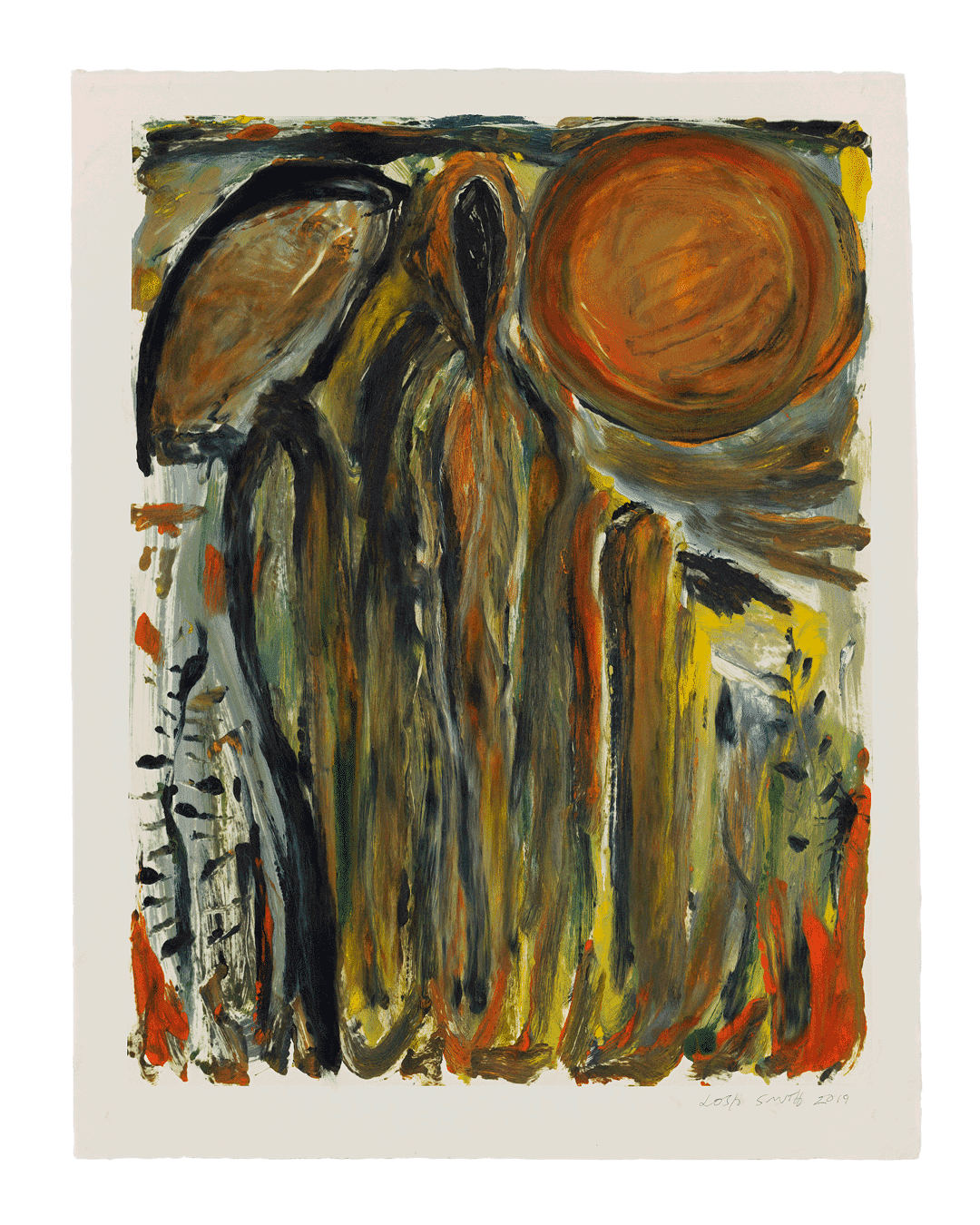 A print by Josh Smith titled Reaper dated 2019.
