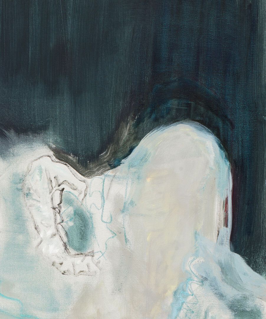 A painting by Marlene Dumas, titled Like Don Quixote, dated 2002