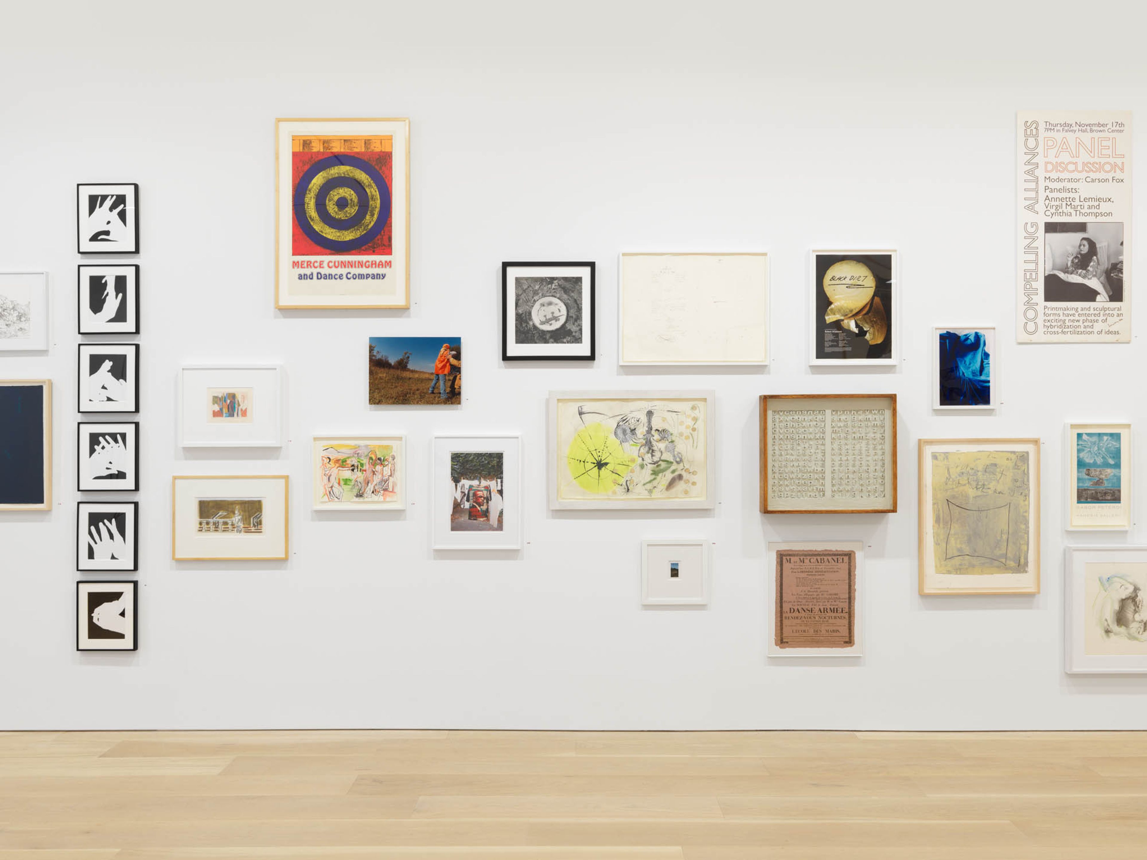 An installation view of the group exhibition, 65 Works Selected by James Welling: Exhibition and Sale to Benefit the Foundation for Contemporary Arts at David Zwirner in New York, dated 2016.