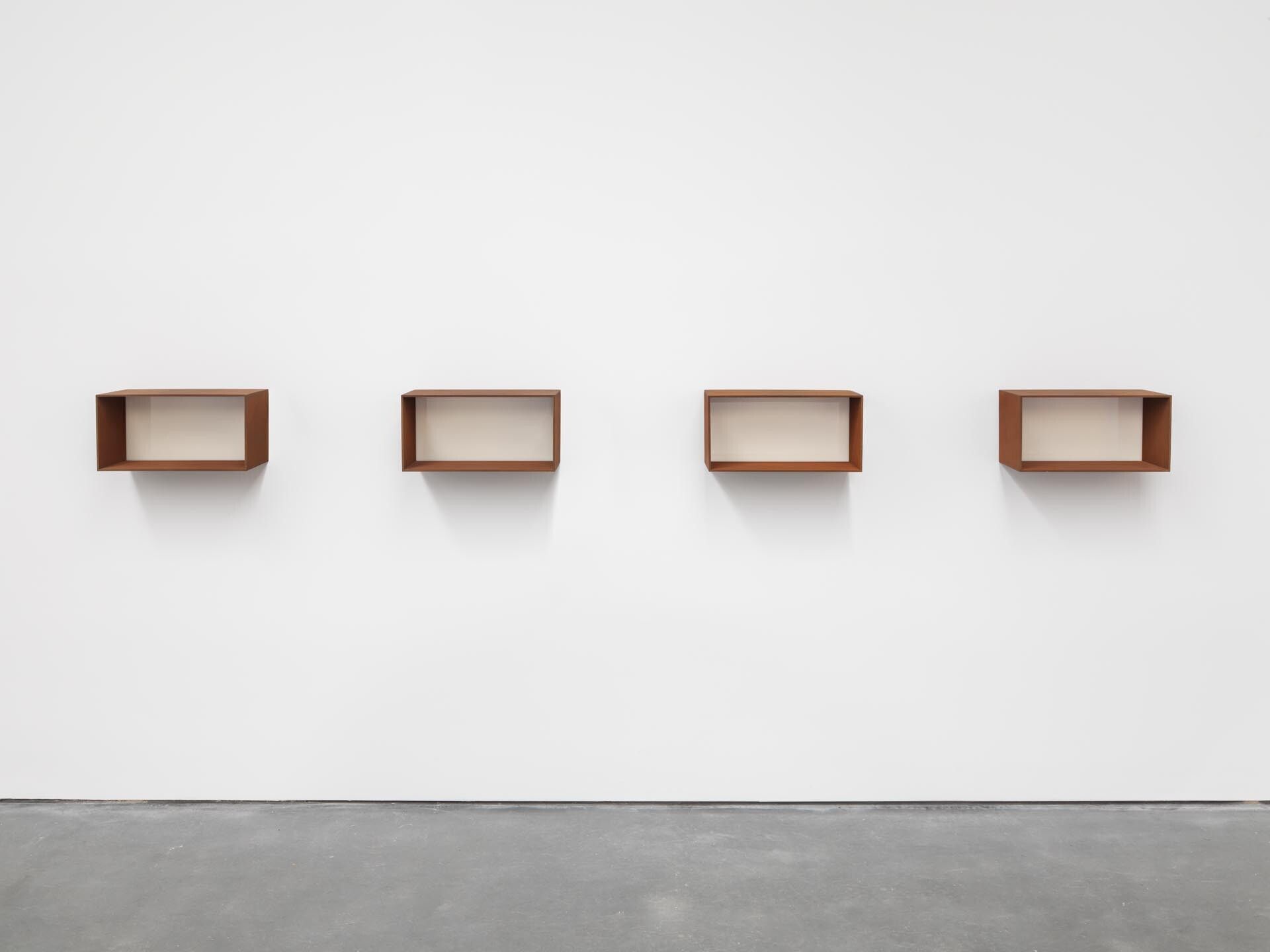 An untitled sculpture by Donald Judd, dated 1990. 