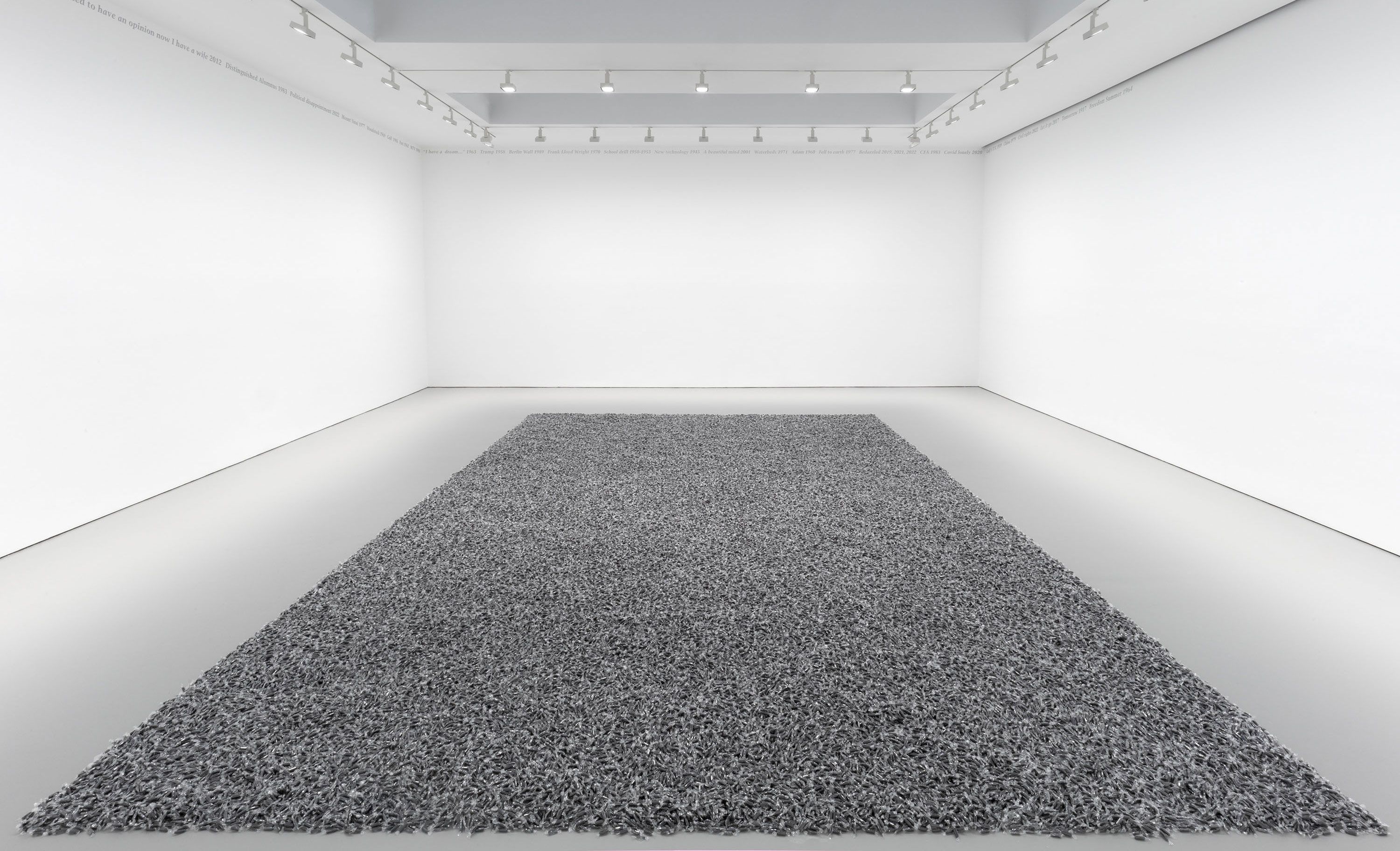 A sculpture by Felix Gonzalez-Torres, titled "Untitled" (Public Opinion), dated 1991.