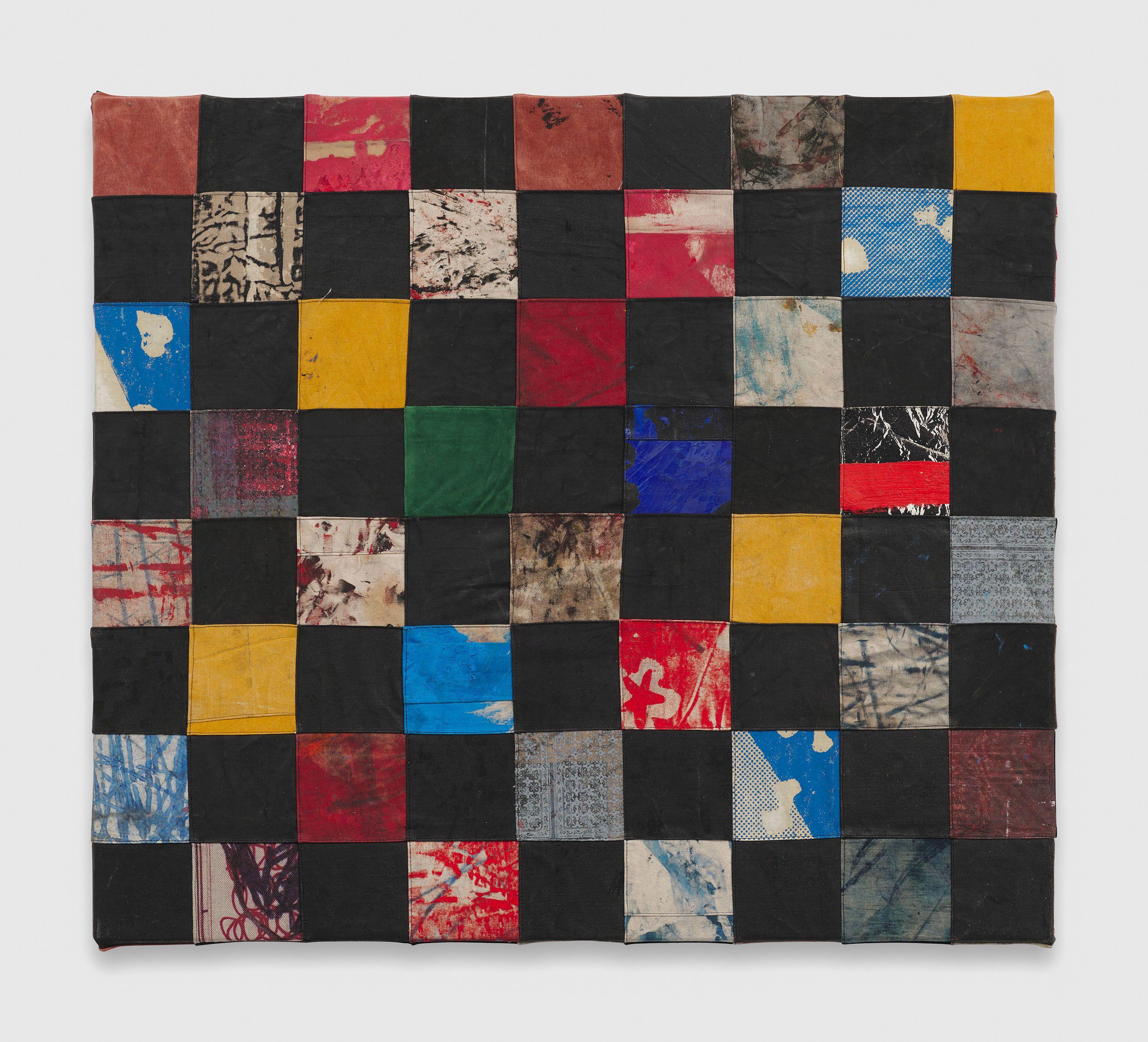 A painting by Oscar Murillo, called (untitled) aesthetic structure, 2013 to 2024.