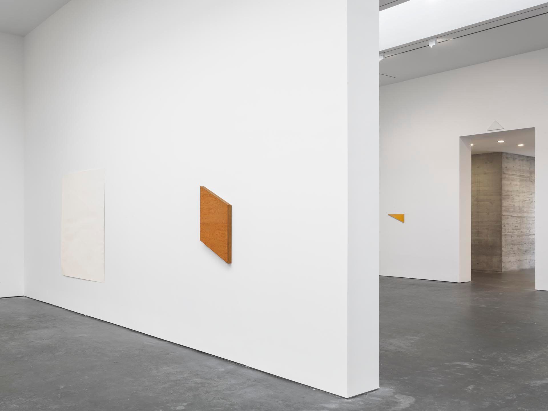 Installation view of the exhibition Palermo: Works 1973 to 1976, at David Zwirner in New York, dated 2015.