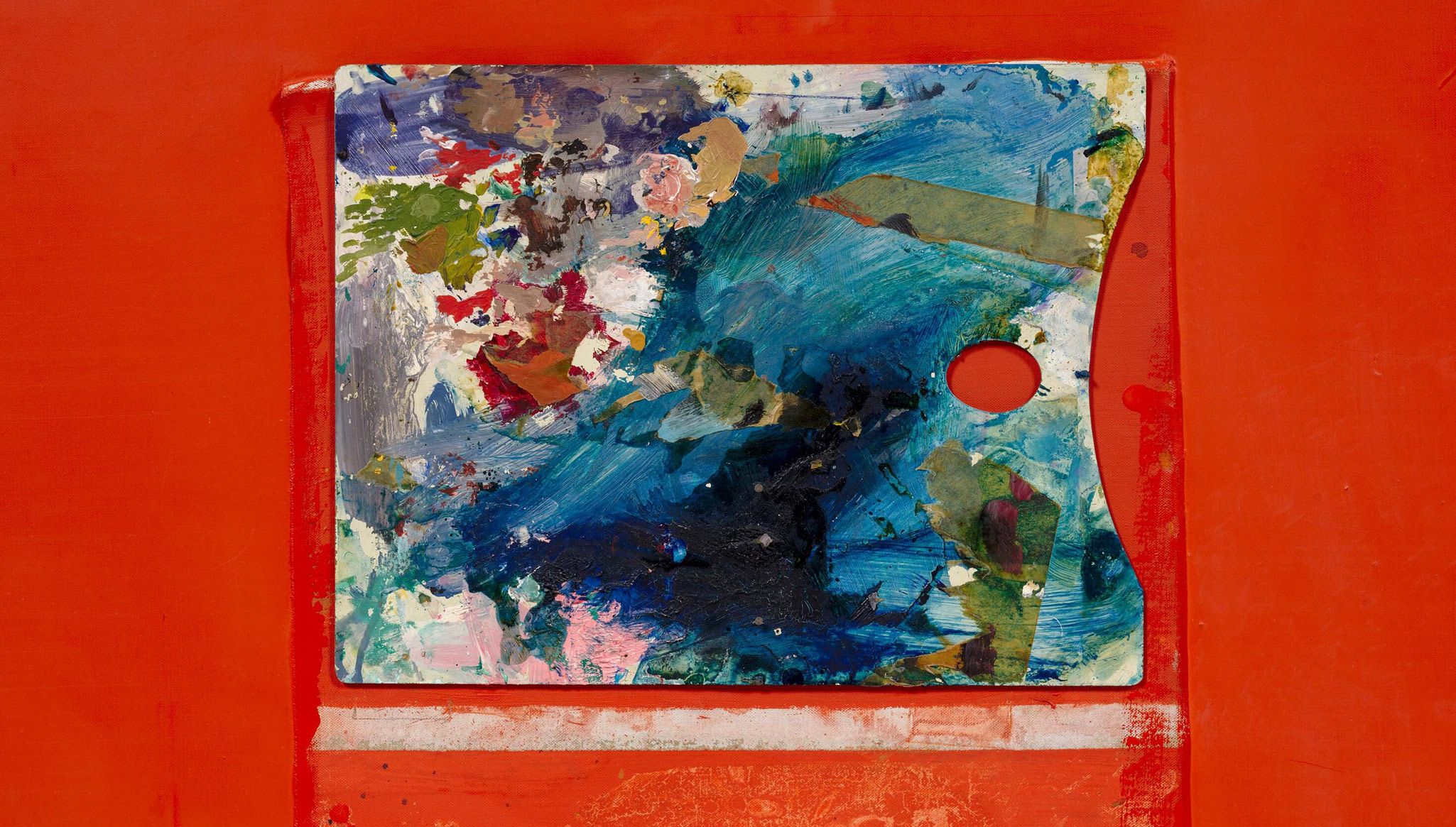 A detail of an artwork by Raymond Saunders, titled Post No Bills, dated 1968