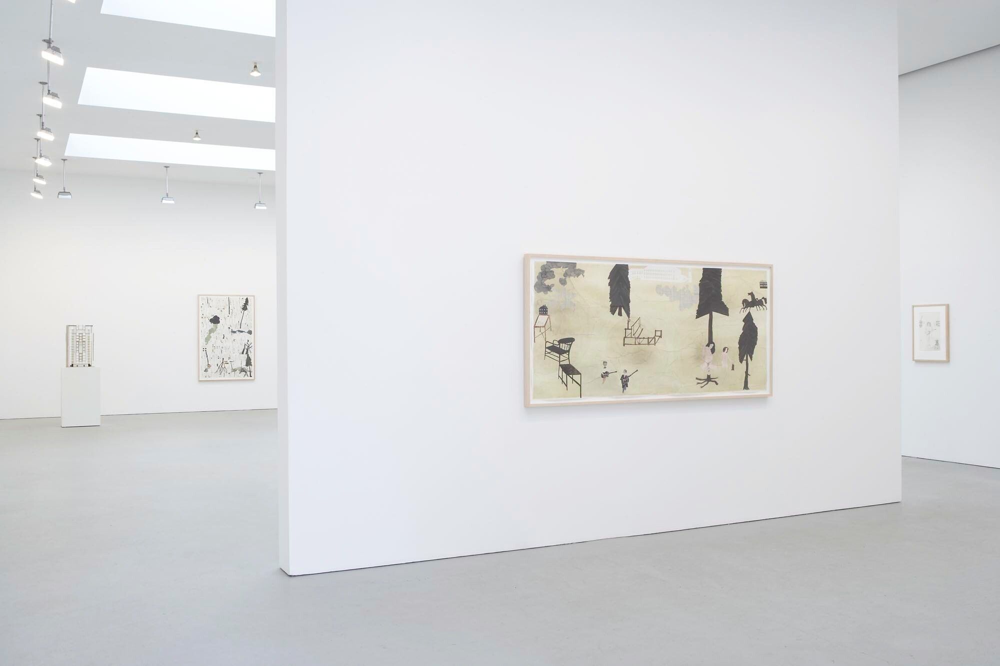 Installation view of the exhibition Jockum Nordström, at David Zwirner in New York, dated 2006.