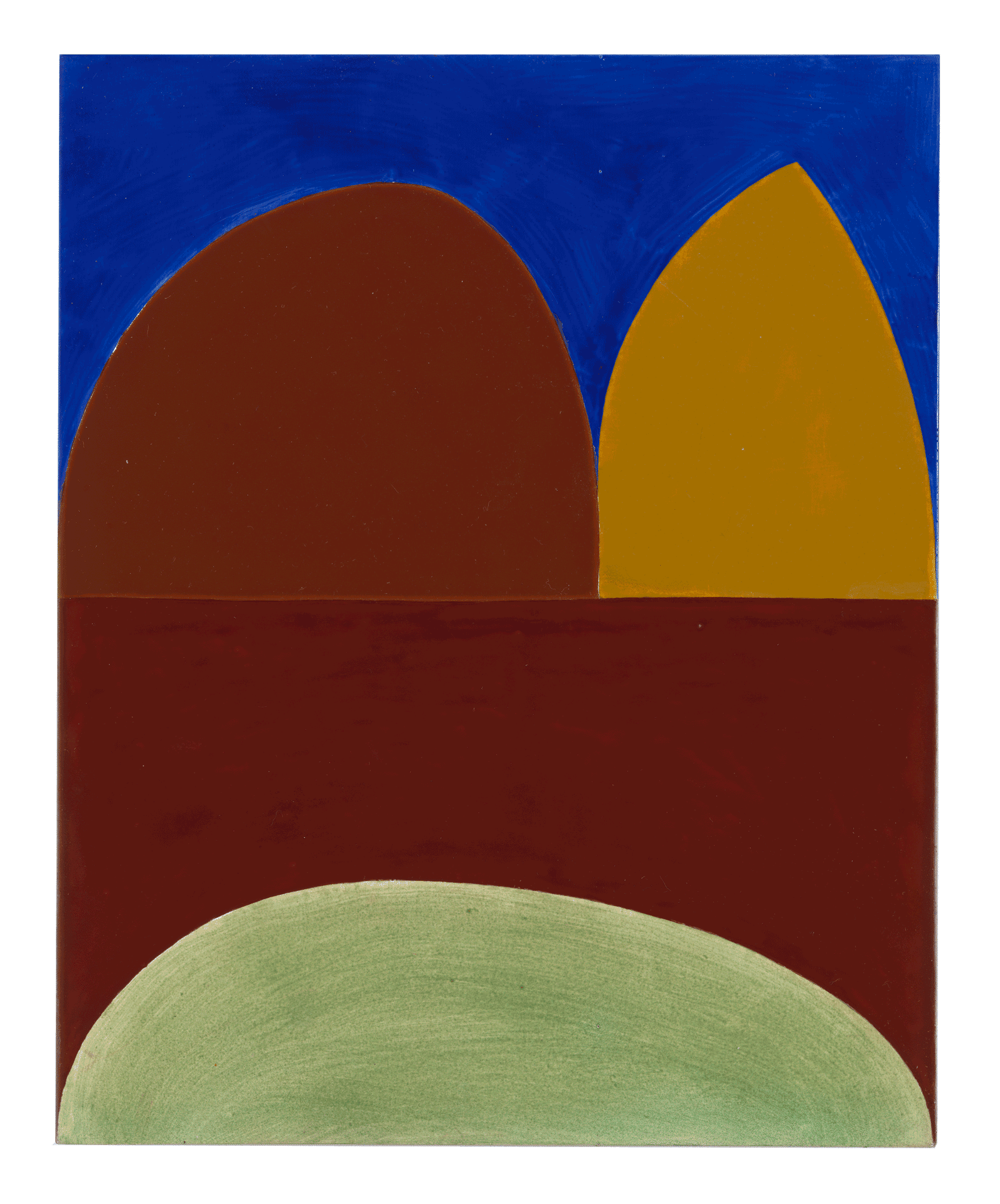 A painting by Suzan Frecon, titled cathedral series, variation 10, dated 2012.