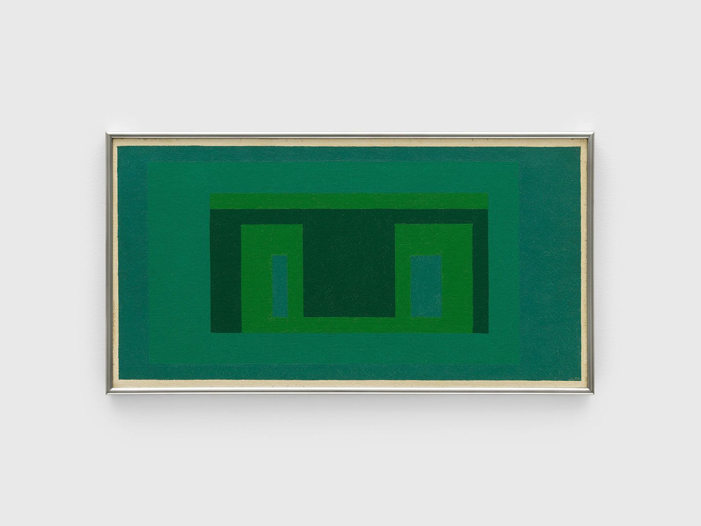 A painting by Josef Albers, titled Variant/Adobe, dated 1956.