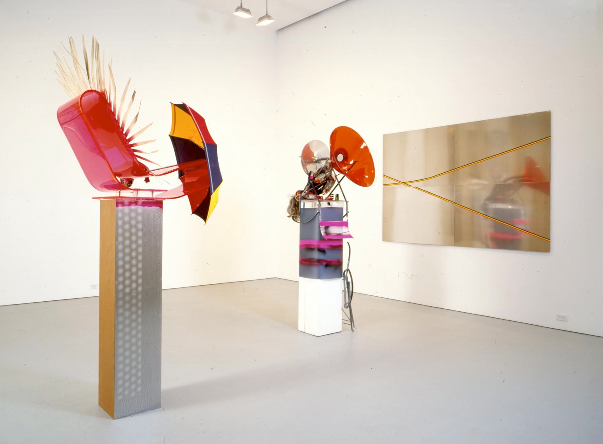 An installation view of the exhibition Isa Genzken: New Work, at David Zwirner New York, dated 2005.