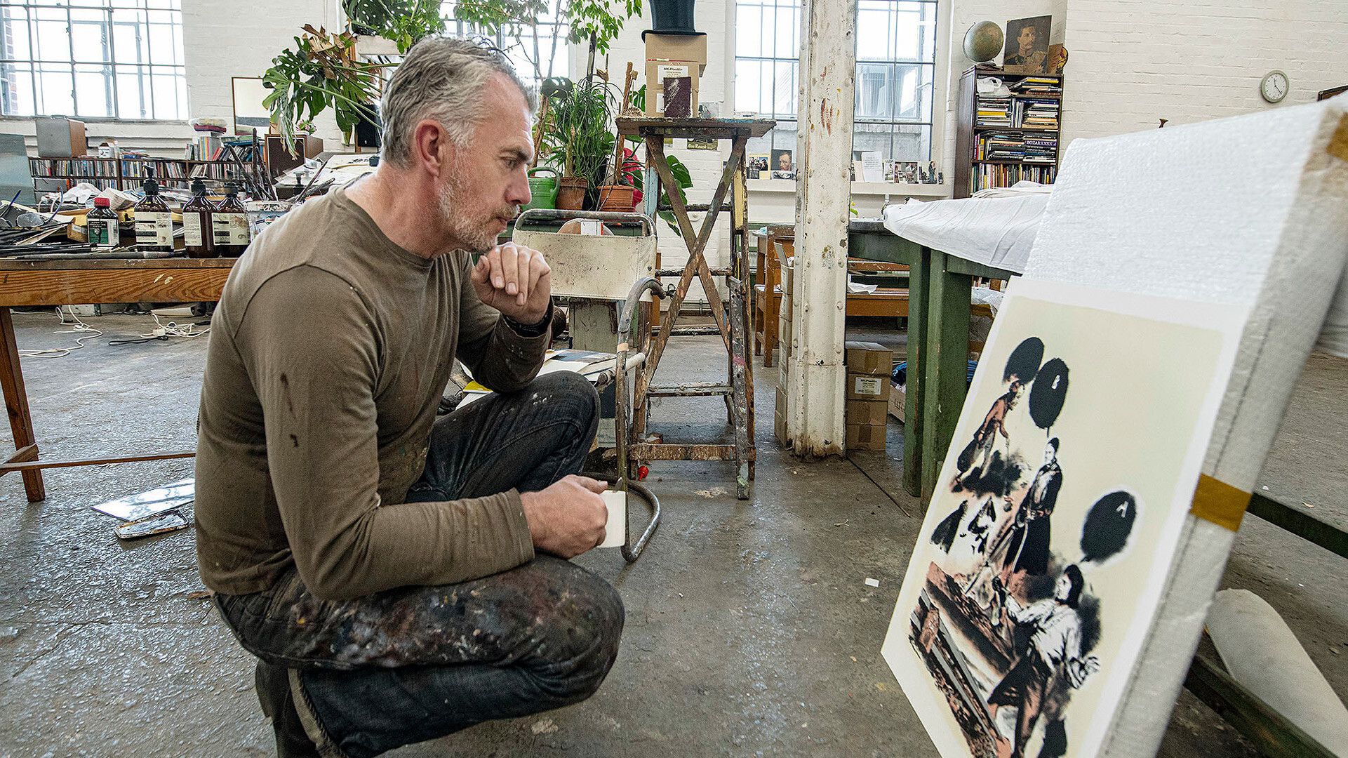 A view of Neo Rauch's studio, dated 2020