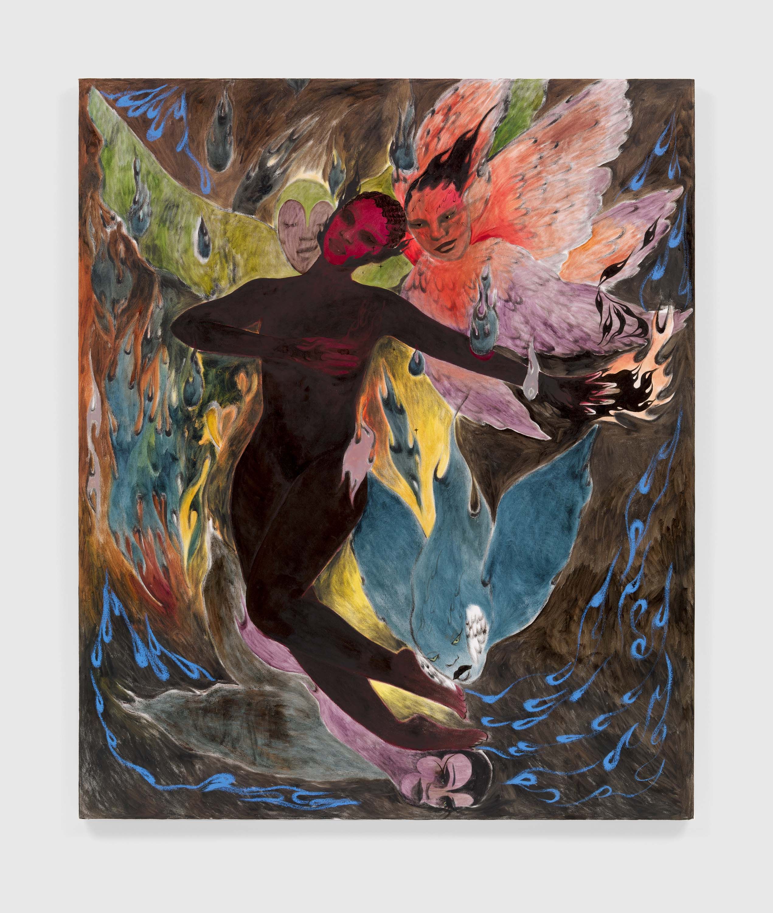 A painting by Naudline Pierre, titled Love's Final Abyss, dated 2023.