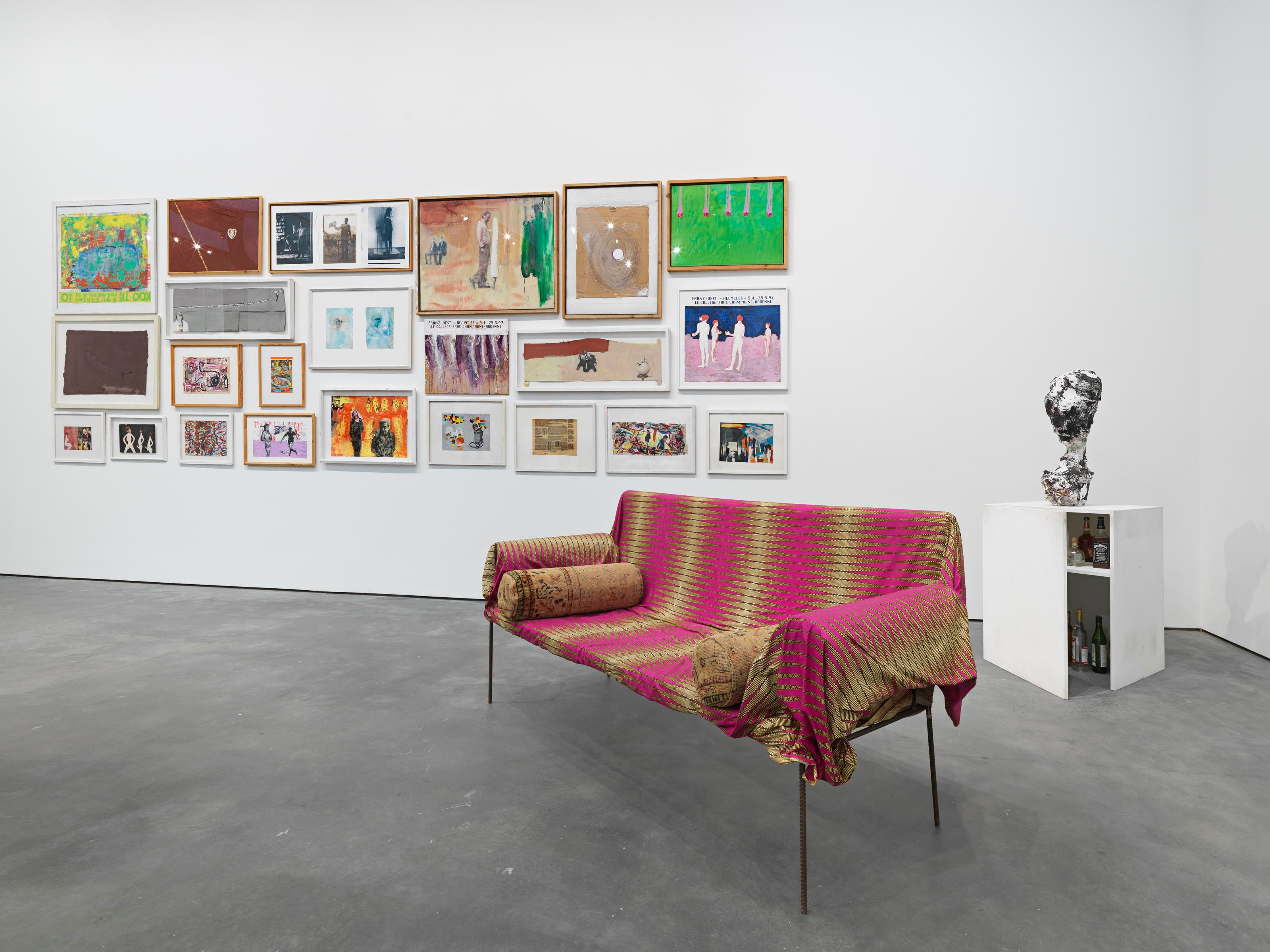 An installation view of the exhibition Franz West, at David Zwirner New York, dated 2014.