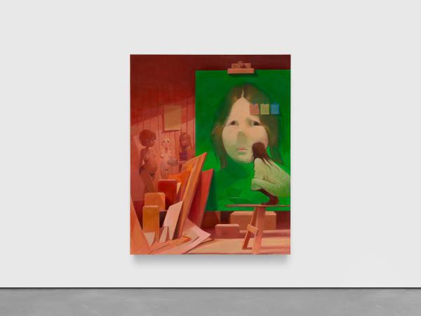 Lisa Yuskavage — Self Portrait: Red Yellow Blue