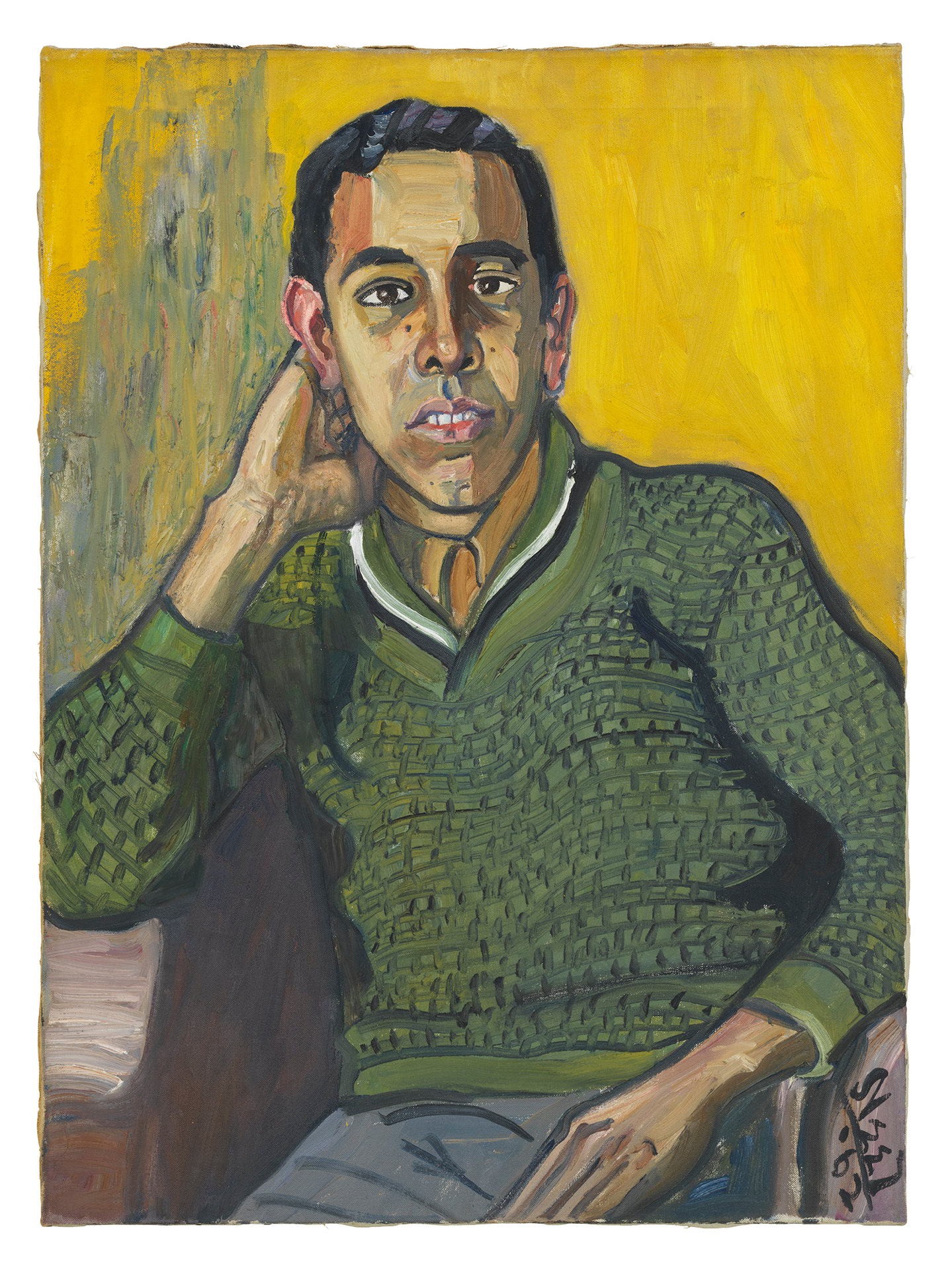 A painting by Alice Neel, titled Anselmo, dated 1952.