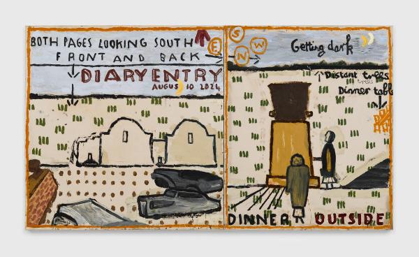 Rose Wylie — Dinner Outside