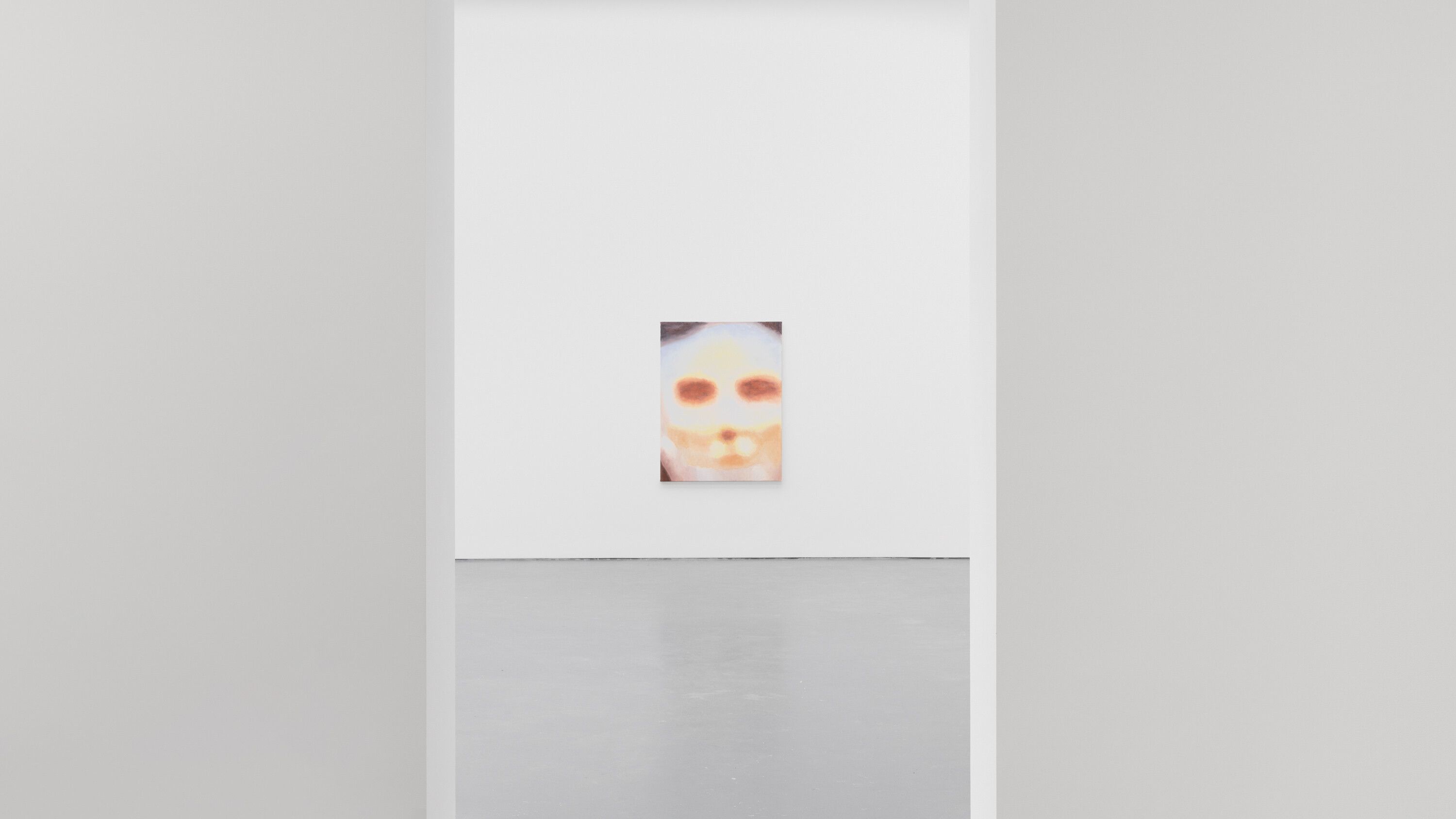 A detail of an Installation view, Luc Tuymans: The Barn, David Zwirner, New York, dated 2023