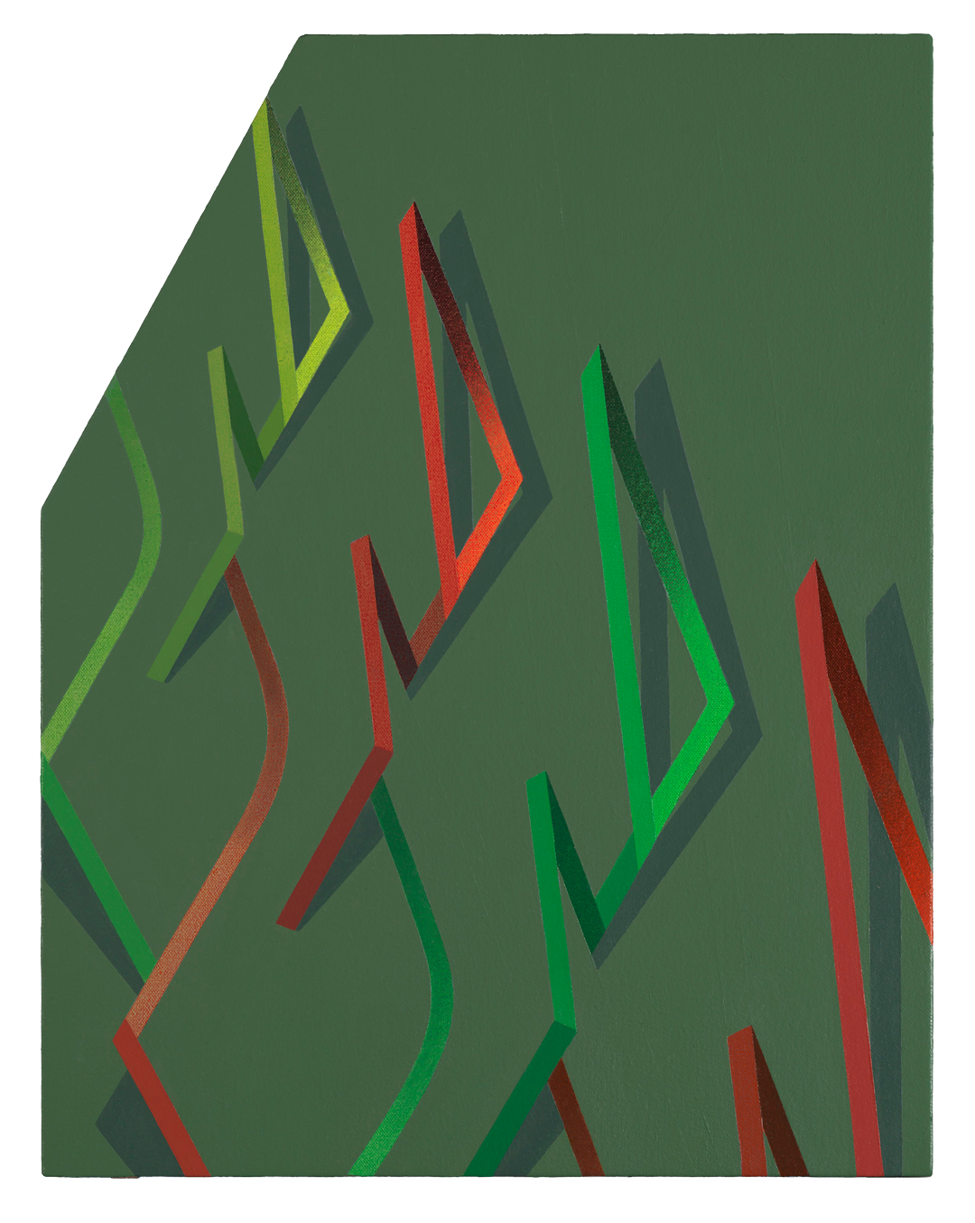A painting by Tomma Abts, titled Stino, dated 2019.