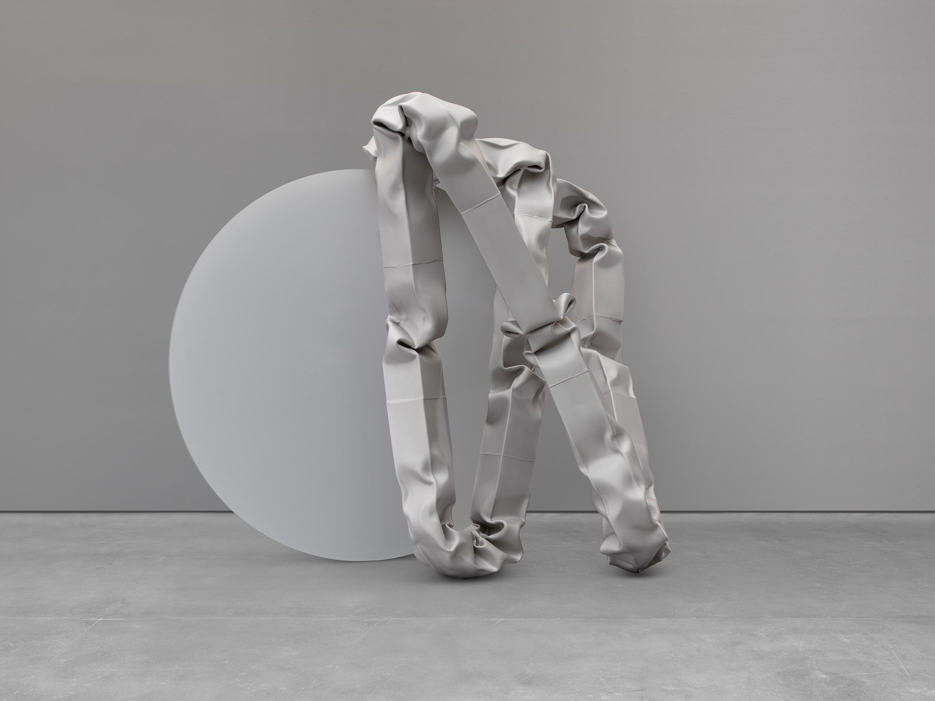 A sculpture by Carol Bove, titled Vase Face IV / Max Muller Casts a Spell on the Magus, dated 2022.