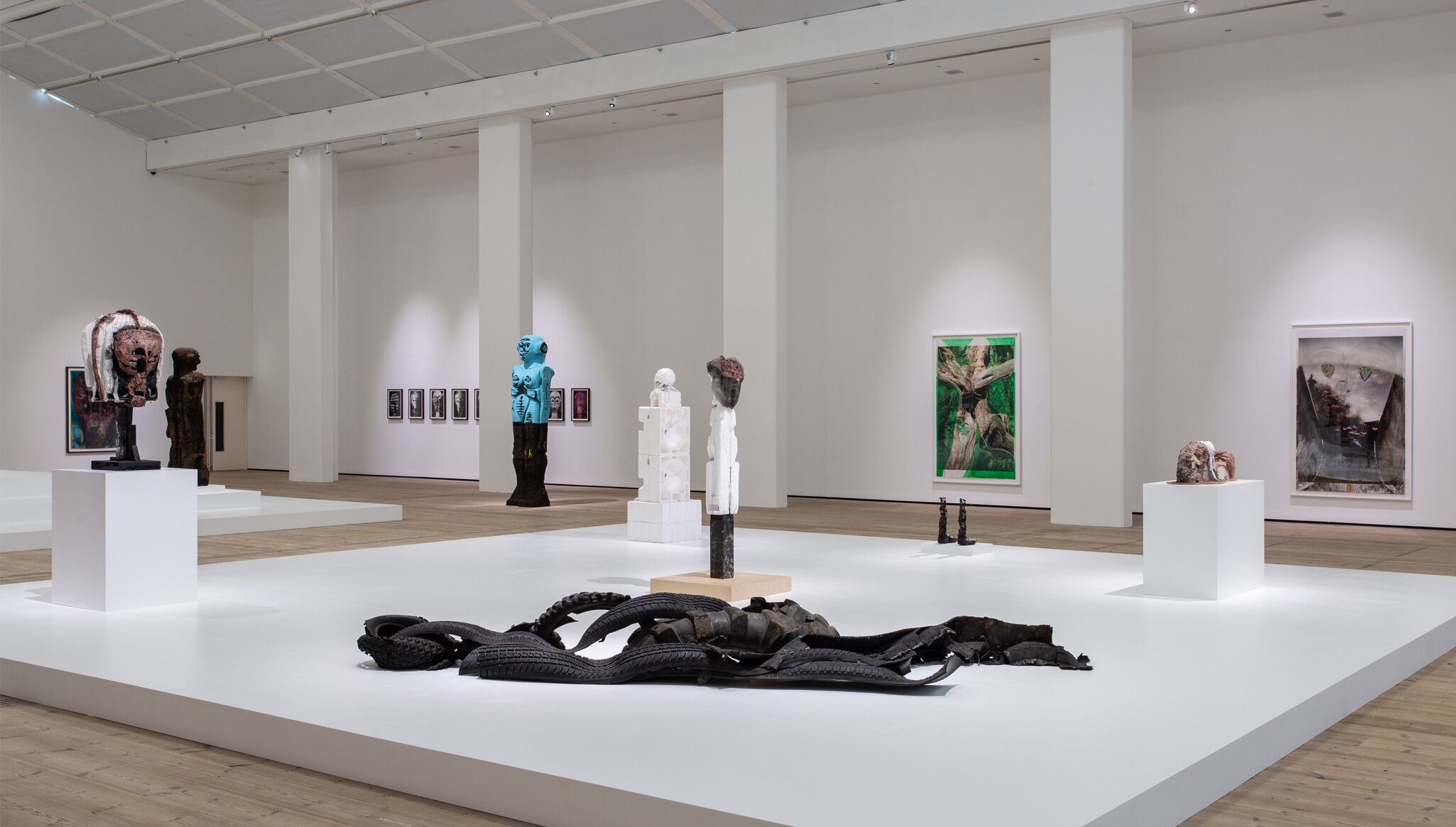 An Installation view, Huma Bhabha: Against Time, Baltic Centre for Contemporary Art, Newcastle, dated 2020–2021