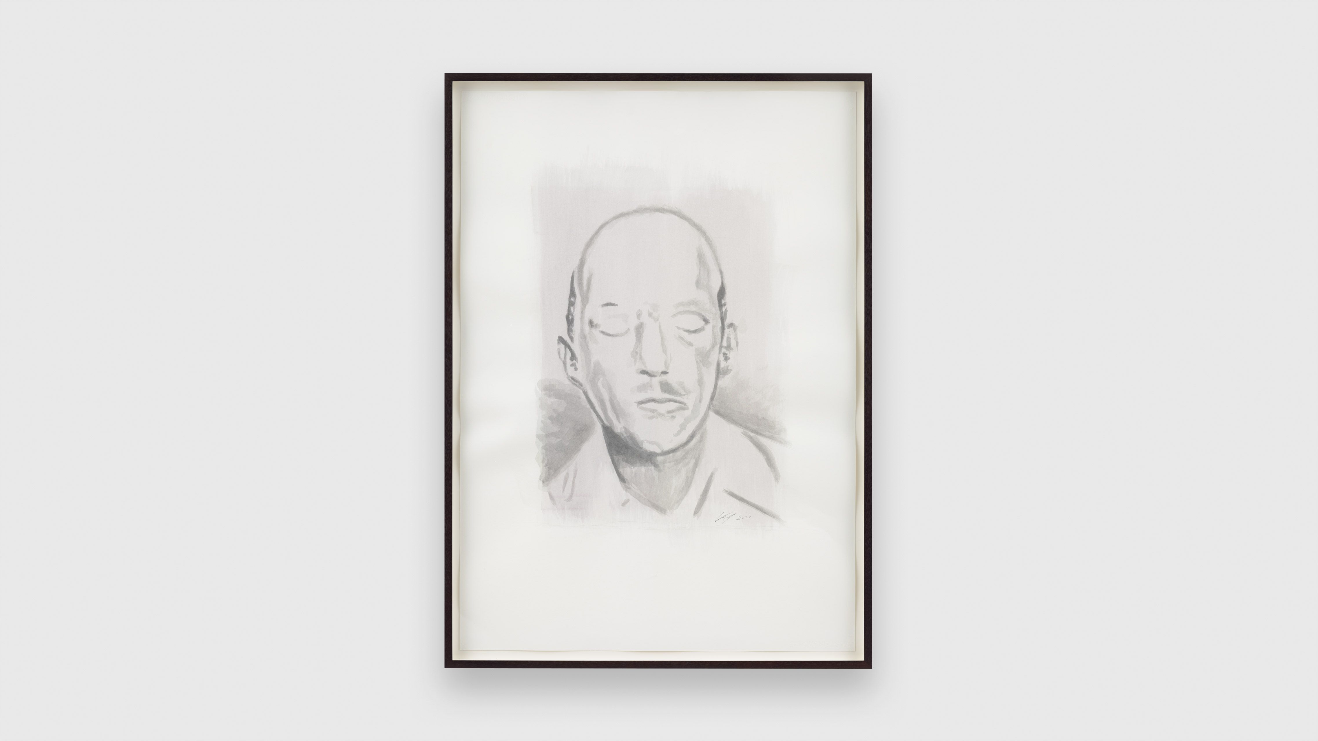 A gouache work on paper by Luc Tuymans, titled Anonymous, dated 2020.