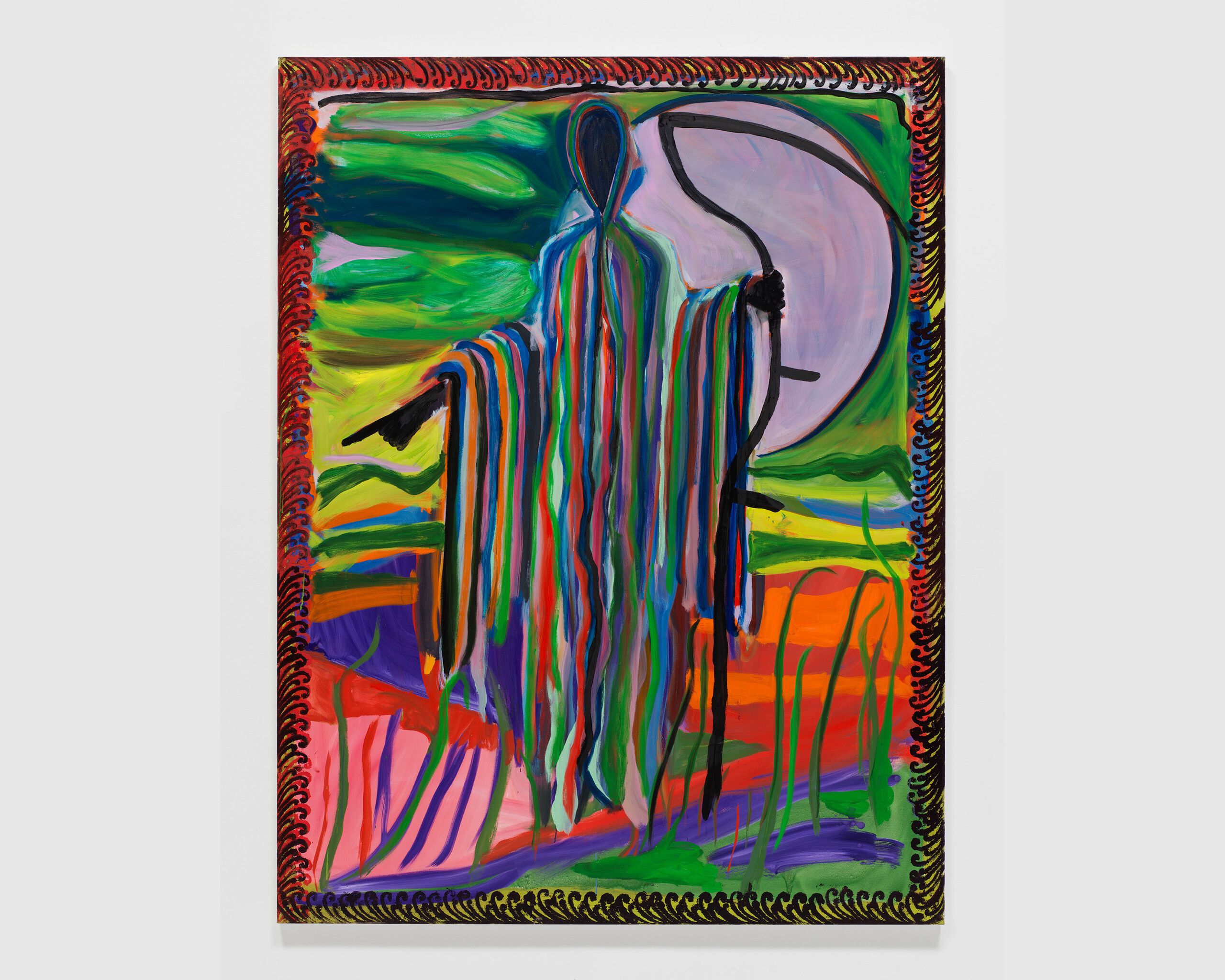 A painting by Josh Smith, titled "Clear Message," dated 2019