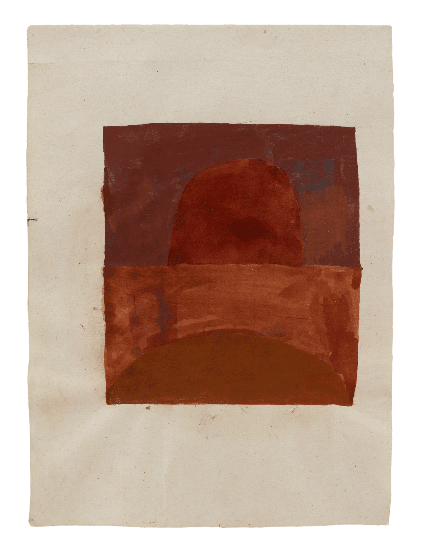 A painting by Suzan Frecon, titled oxides (from embodiment of red series), dated 2007.