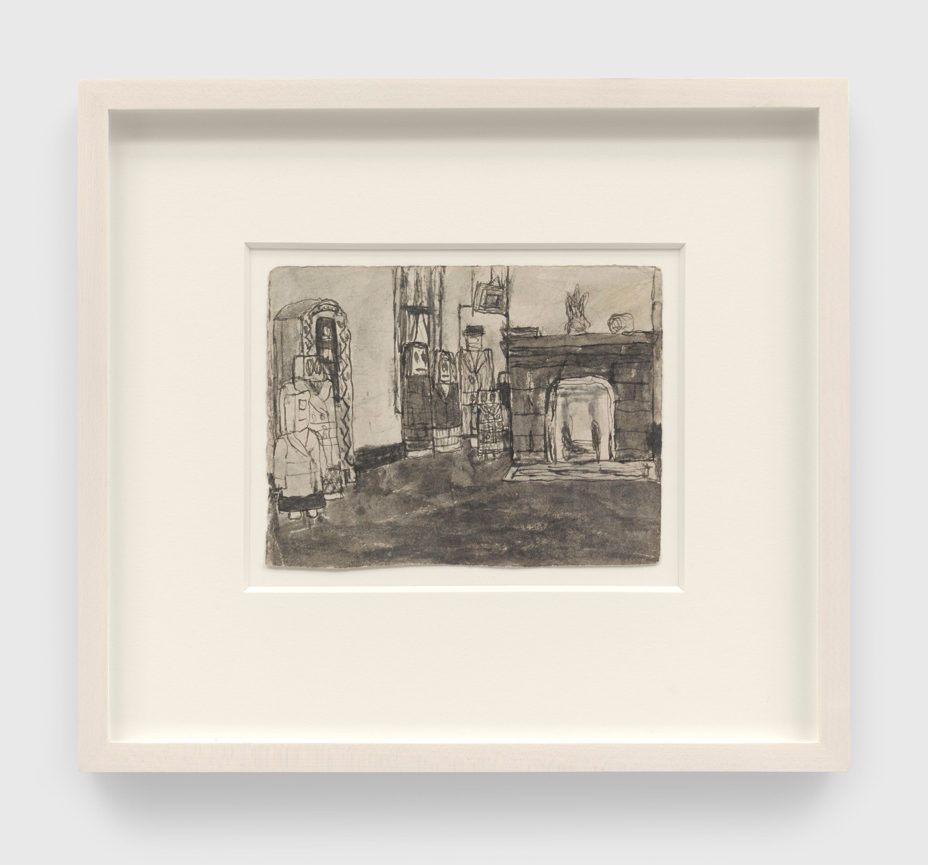 An untitled drawing by James Castle, dated circa 1951.
