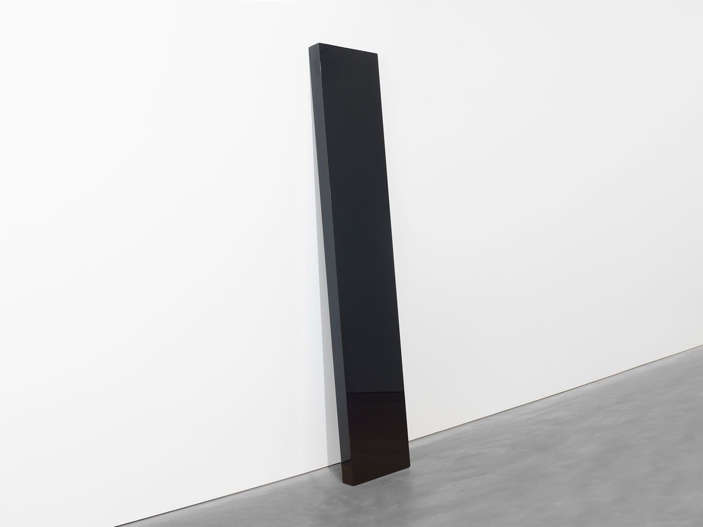 A sculpture by John McCracken, titled Silver, dated 2006.